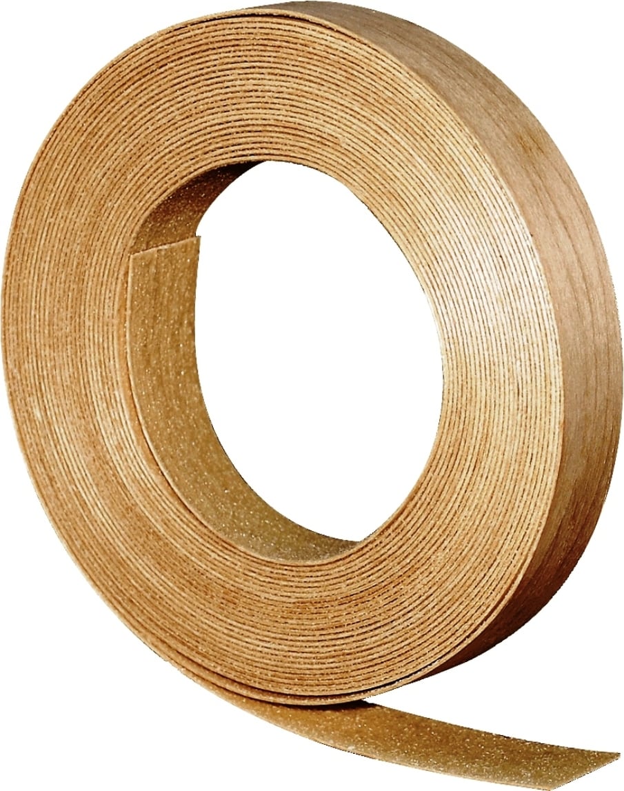 Dovetail Birch Edge Banding Wood Veneer Tape 50ft 3/4 inch Wide | Pre-Glued, Long Thin Real Wood Veneer Strips | Iron-On Wood Veneer Edging