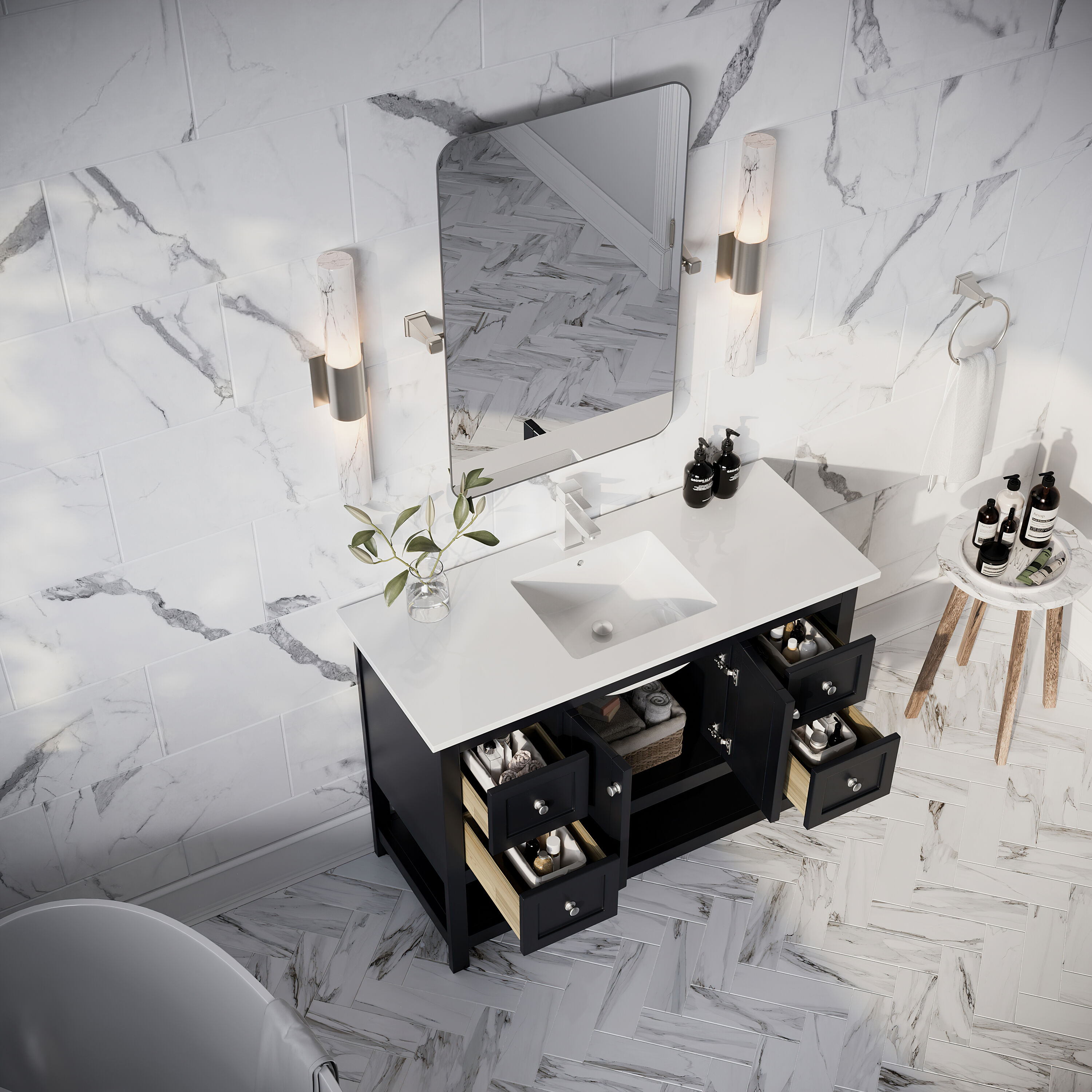 Fresca FCB2348BL-CWH-U Bath-Vanity-Combo - View #3