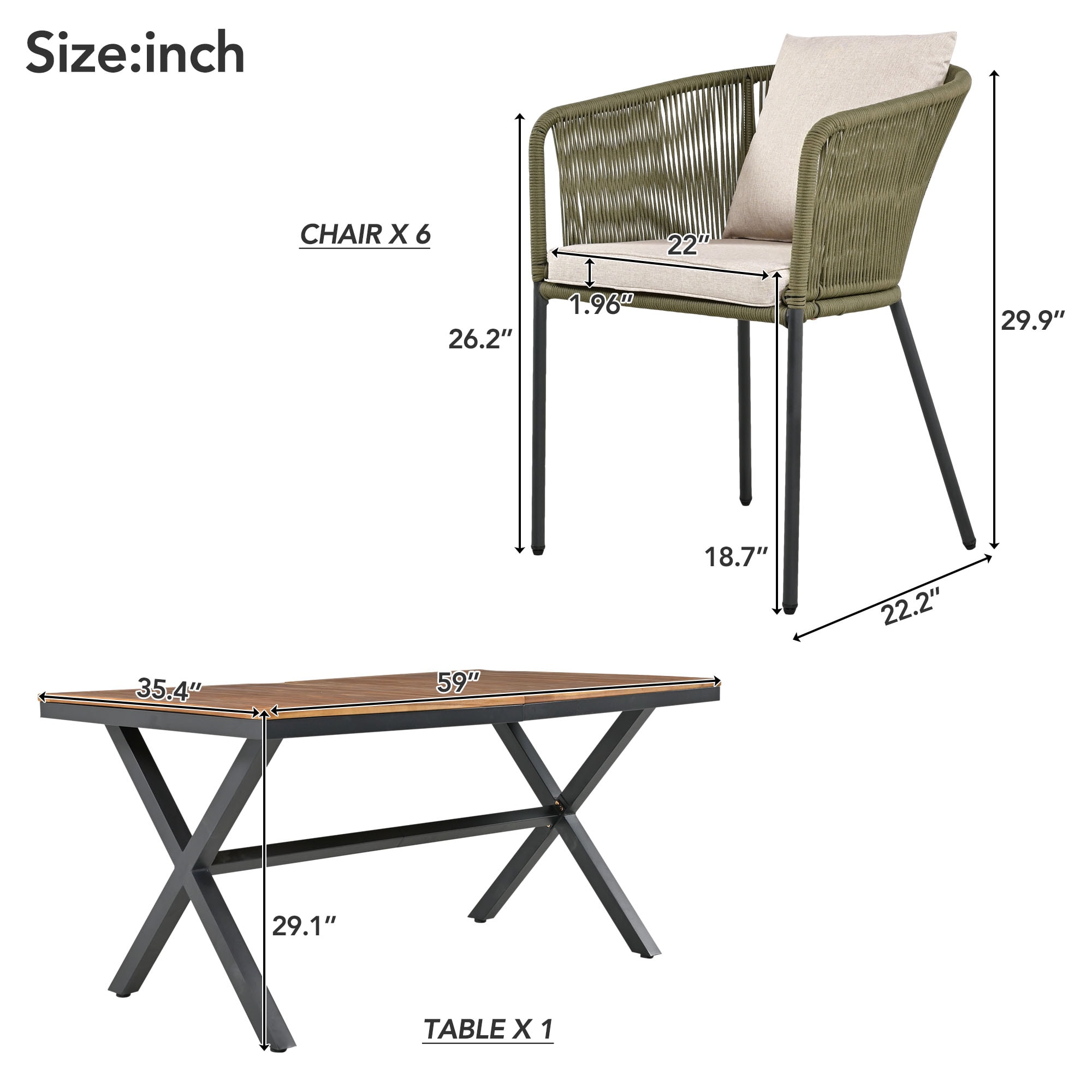 JIMSMAISON BOGOPD10GRN Patio-Dining-Sets - View #5