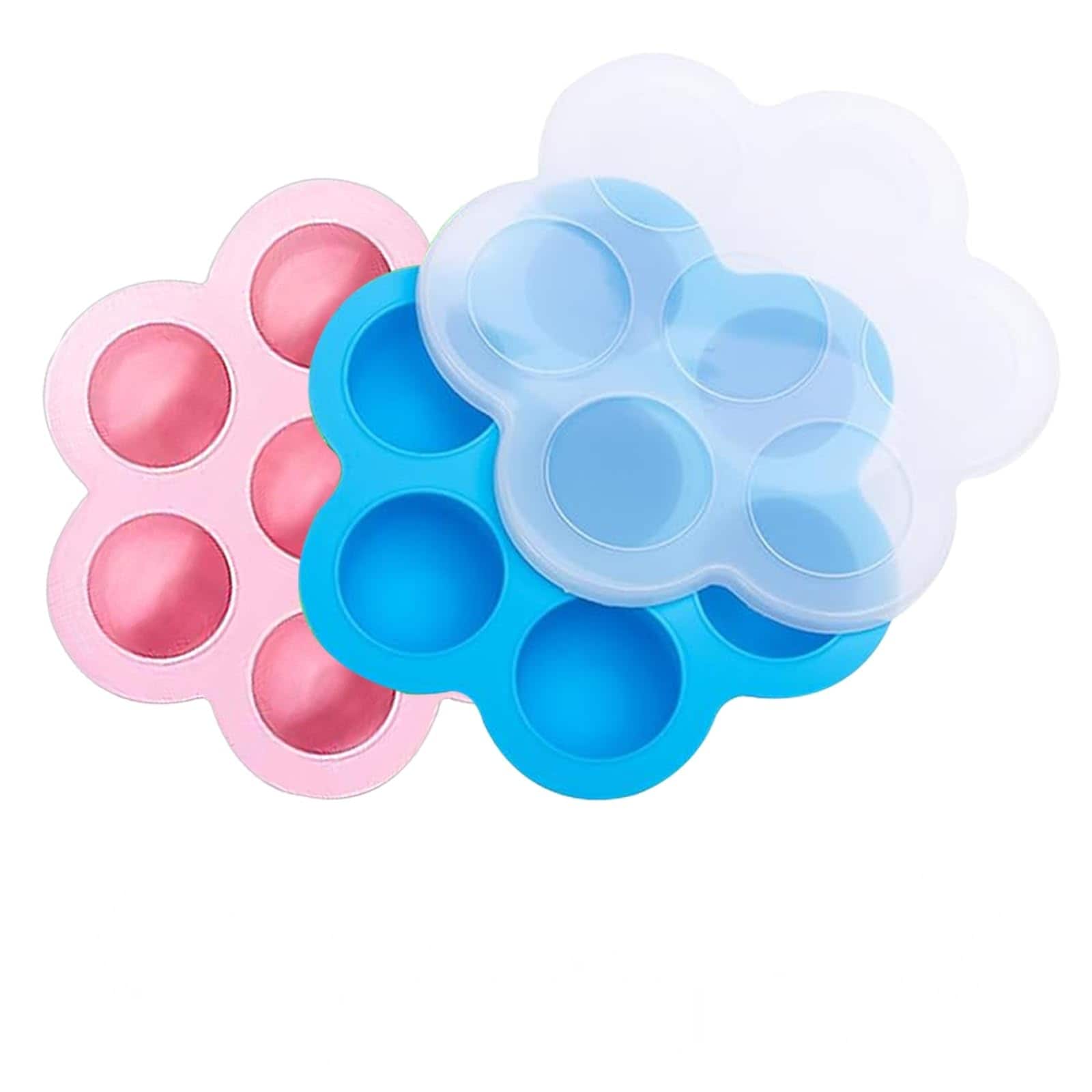 Aoibox  2 Pack Silicone Egg Bite Mold with Lid for 5 6 8 Qt Instant Pot Pressure Cooker Oven Air Fryer