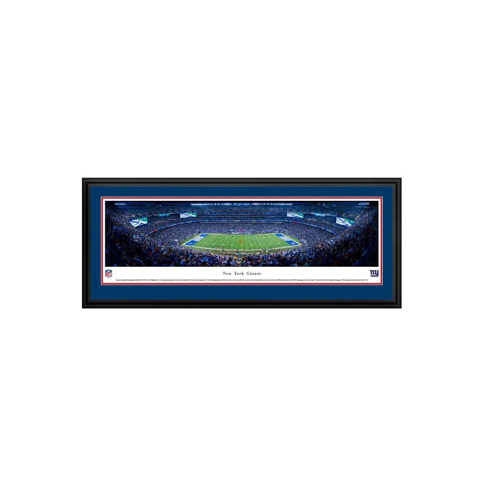 : New York Giants, Night Game at MetLife Stadium - 44x18-inch  Double Mat, Deluxe Framed Picture by Blakeway Panoramas : Sports & Outdoors