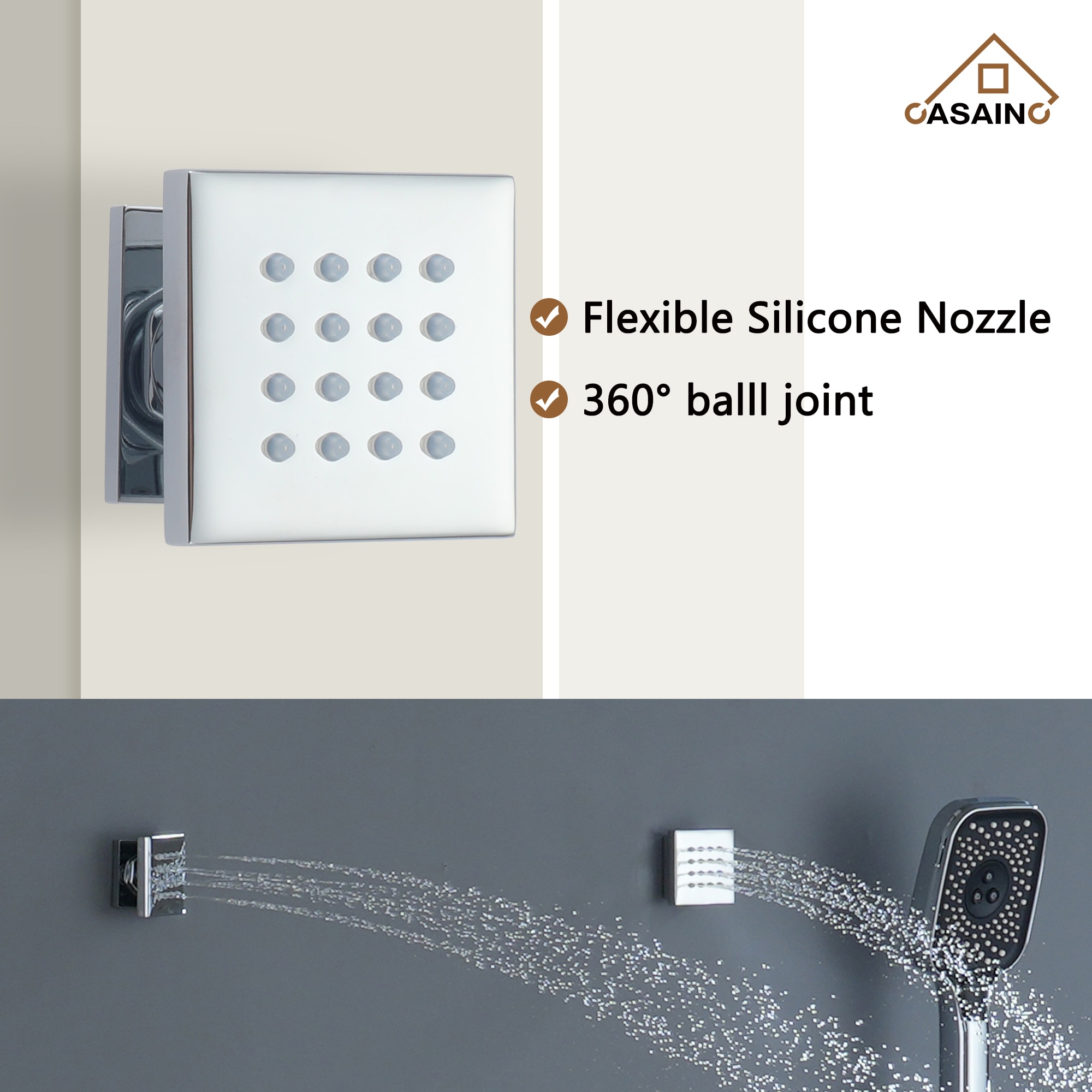 CASAINC CS6221-12CH Showerhead-Bar-Panels - View #3