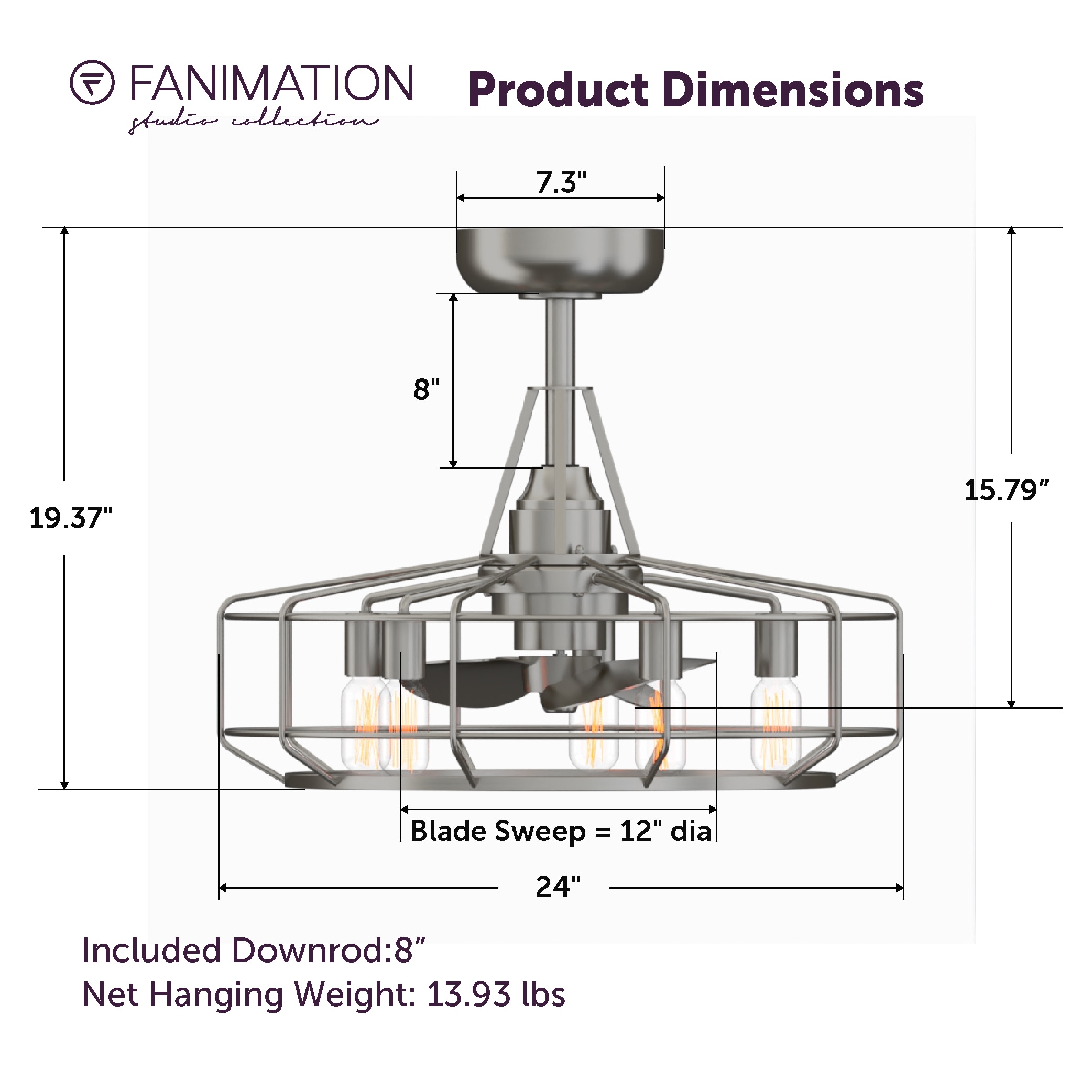Fanimation Studio Collection LP3072LBN Ceiling-Fans - View #11