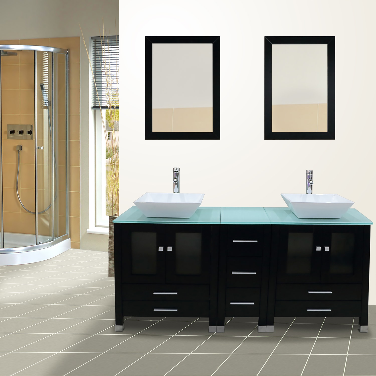WONLINE 2XBR4196+4182+2X4360 Bath-Vanity-Combo - View #9