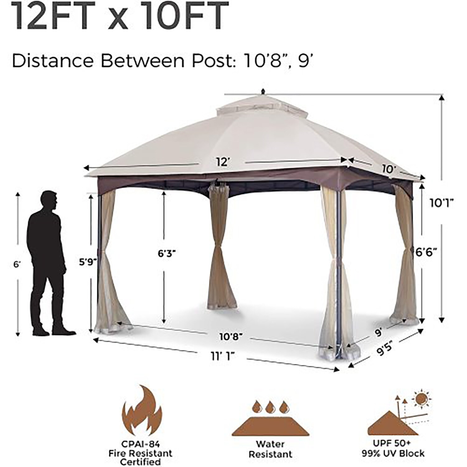 GZMR GZ-W2259G87 Wood-Resin-Gazebos - View #2