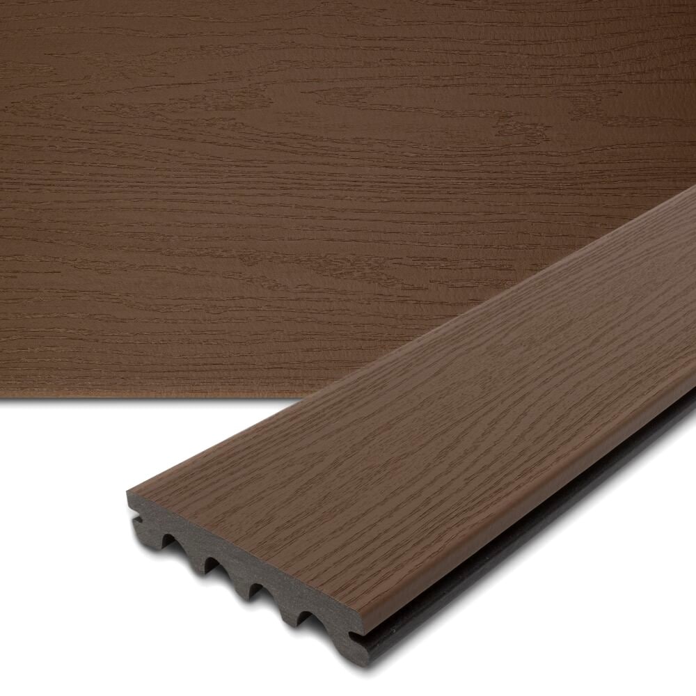 MoistureShield 13550306 Elevate 1-in x 6-in x 20-ft Canoe Grooved Composite Deck board