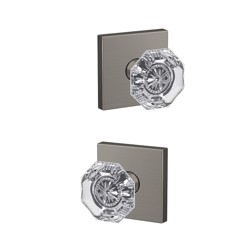 Schlage FC172 ALX 619 COL Custom Alexandria - Collins Satin Nickel Interior Hall/Closet Dummy Door Knob