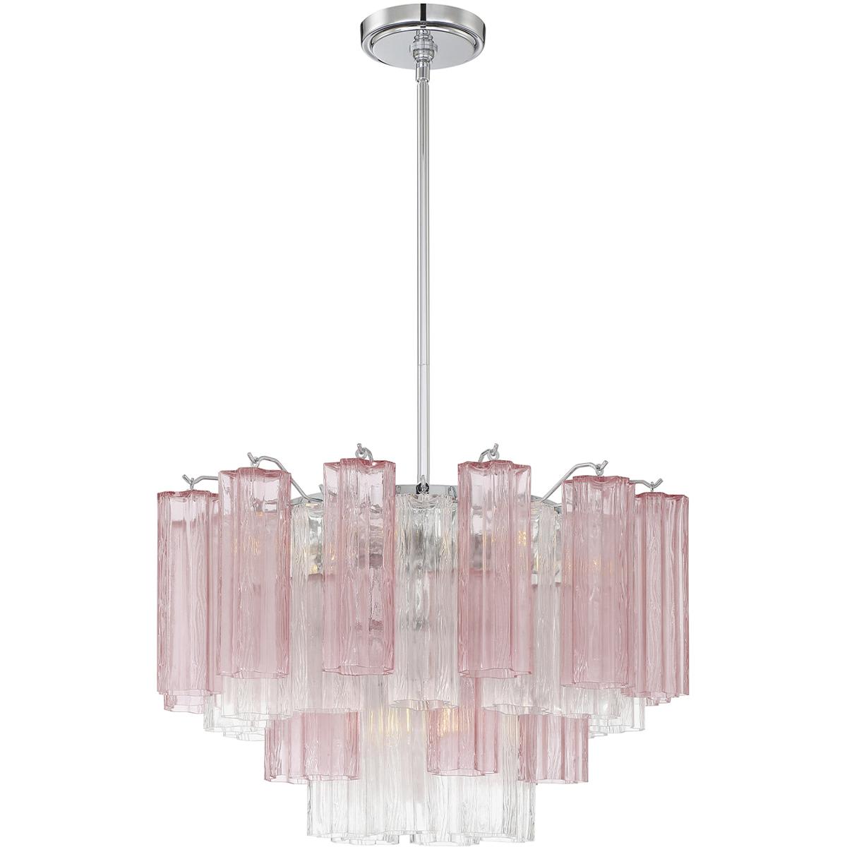 Crystorama  ADD-308-CH-SP Addis 9 Light 22 inch Polished Chrome Chandelier Ceiling Light in Spring