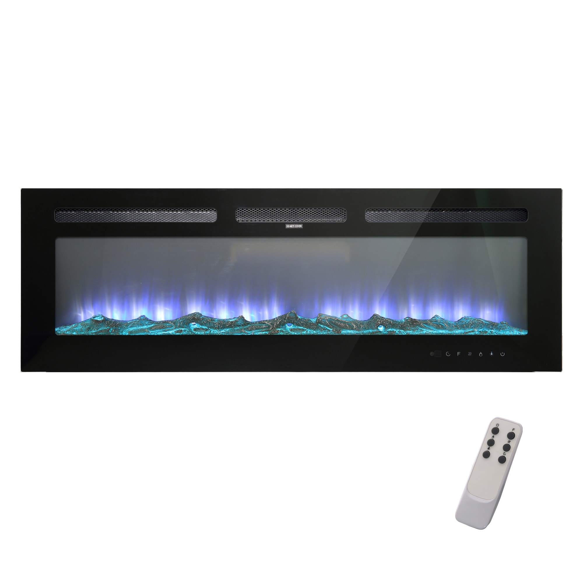 CASAINC CA-VCSFP-40-TAN 72-in W Black Wall mount LED Wall-mount Electric Fireplace with Remote Control Included