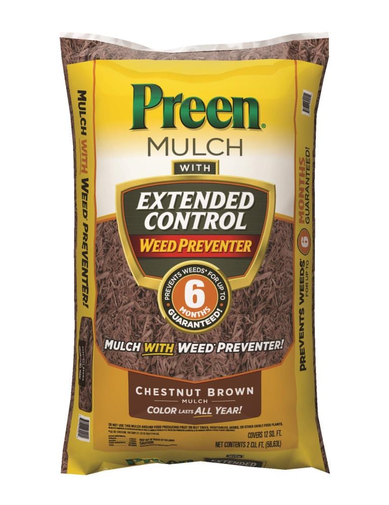 Preen 51014  Plus 2-cu ft Brown Mulch Plus Weed Control
