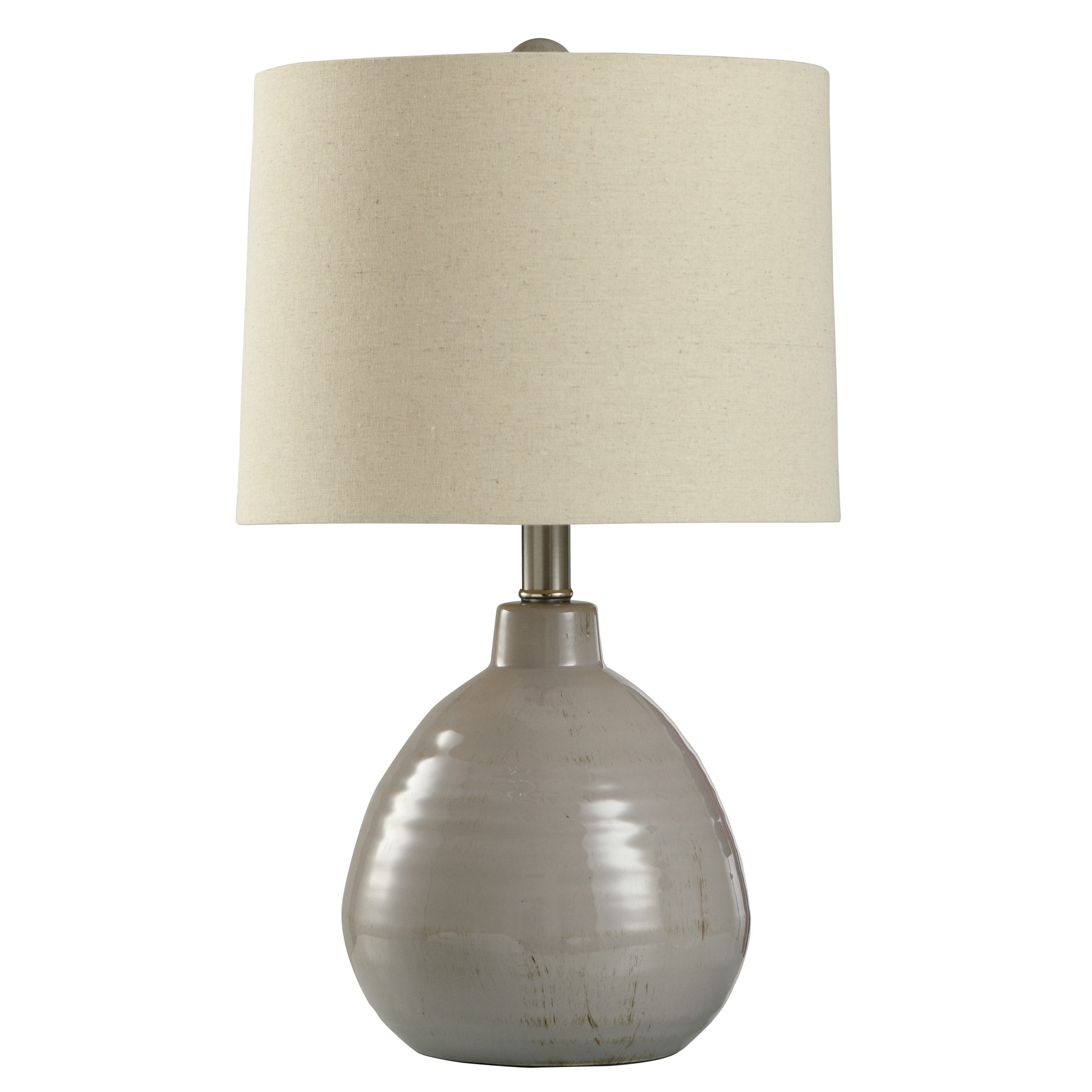 StyleCraft Home Collection L22019ADS Cameron 21.5-in Glacier Gray On/Off switch Table Lamp with Linen Shade