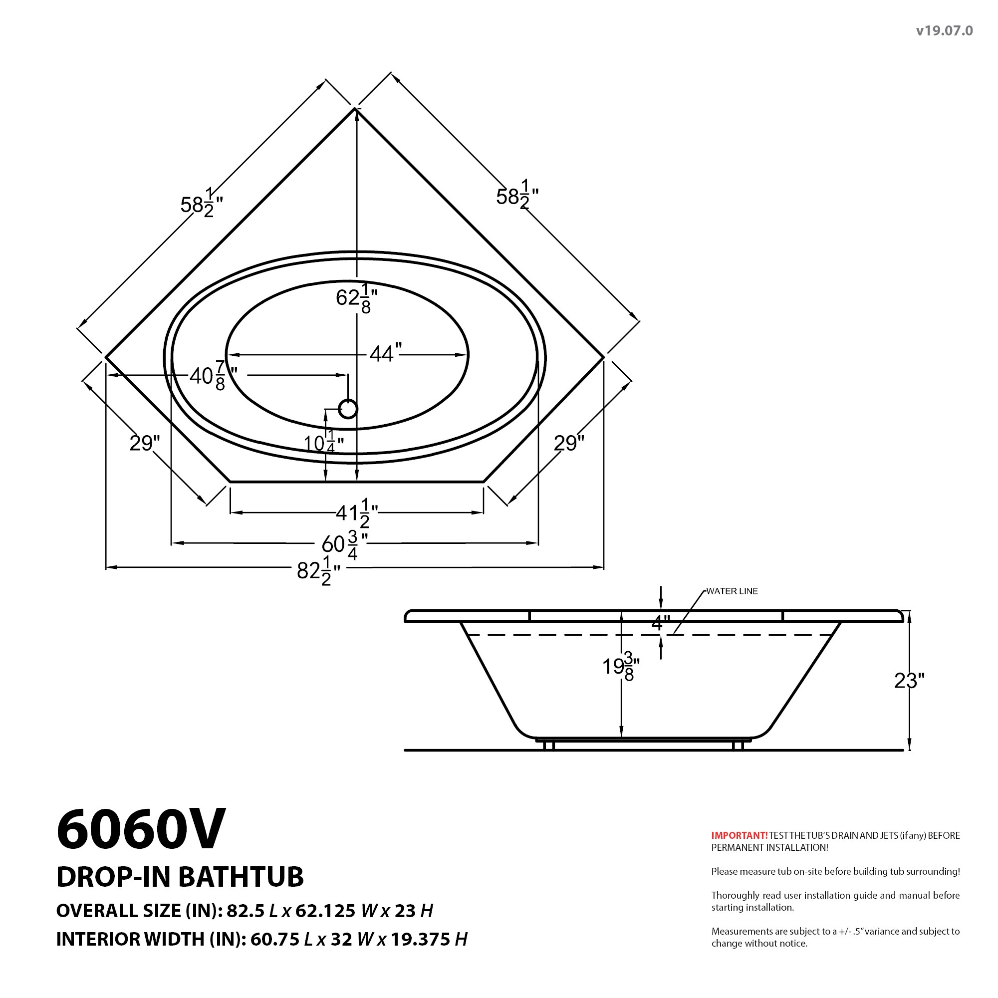 Endurance LS6060VWL bathtubs - View #3