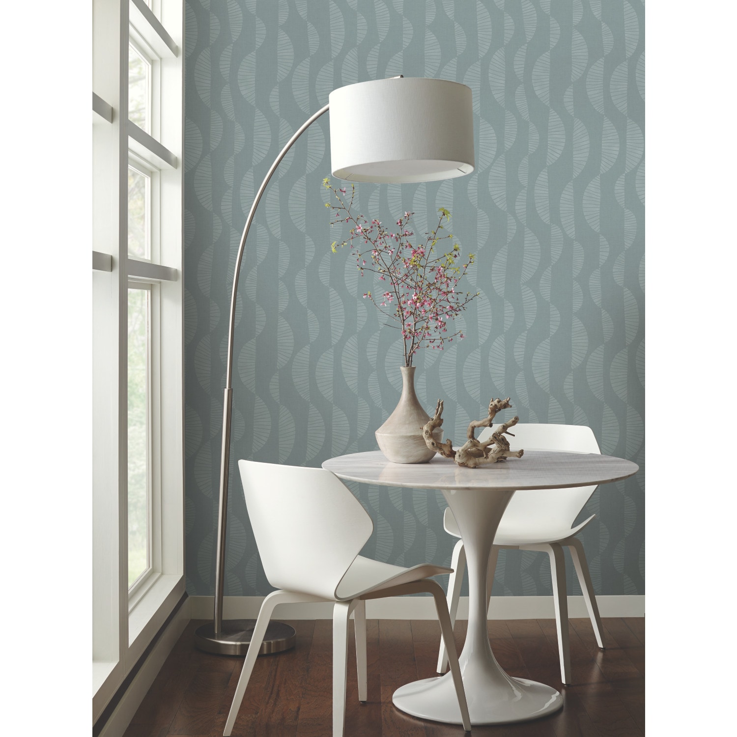 RoomMates RMK12138RL 28.29-Sq. Feet Neutral Vinyl Ivy/Vines Self-adhesive Peel and Stick Wallpaper