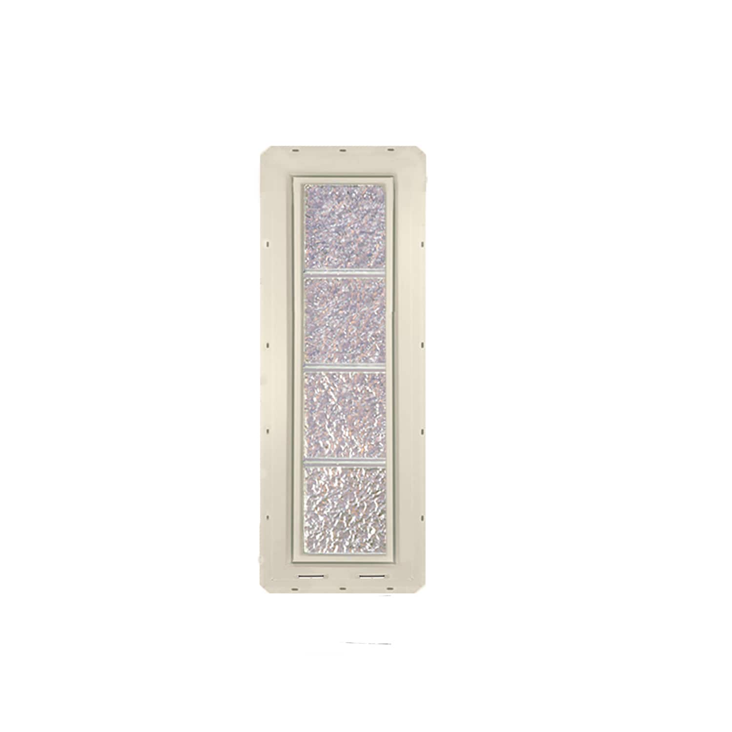 CrystaLok CL0832SISAL Ice Glass 9-1/4-in x 31-3/4-in Vinyl New construction Glass Block Window