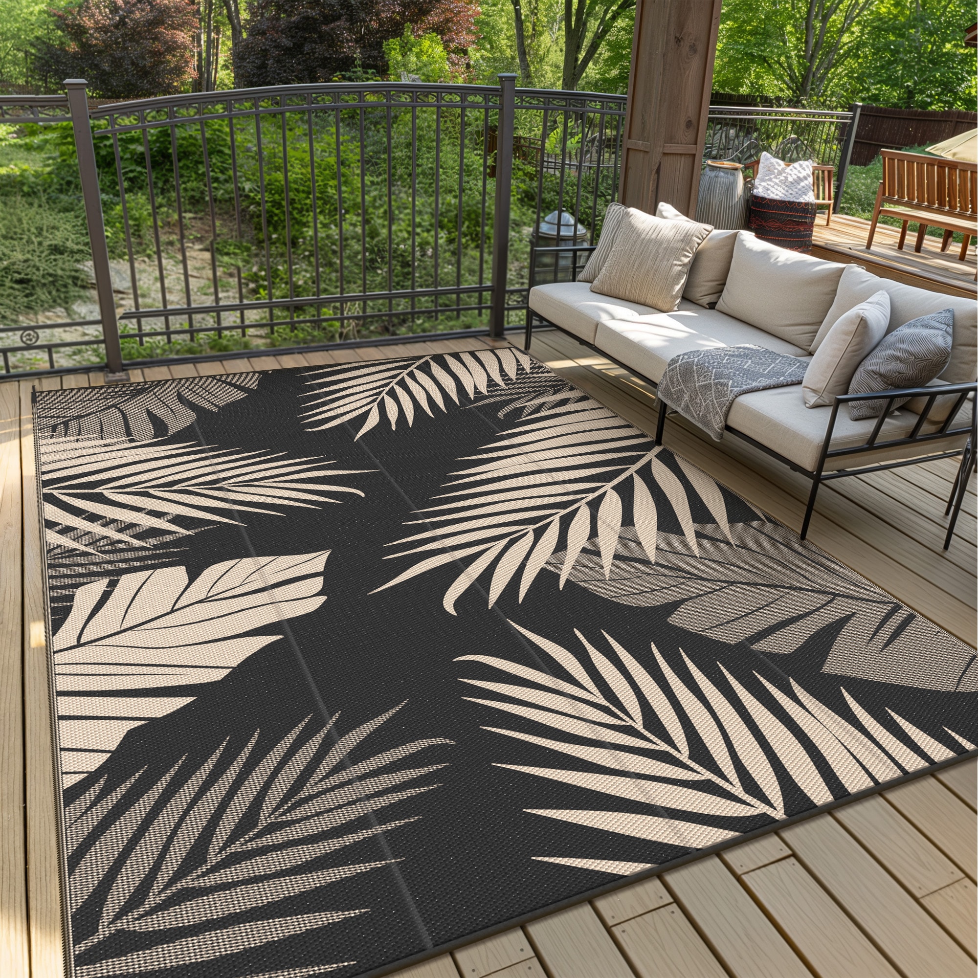 BAVNI PD17-BLACKBEIGE-9X12 rugs - View #2
