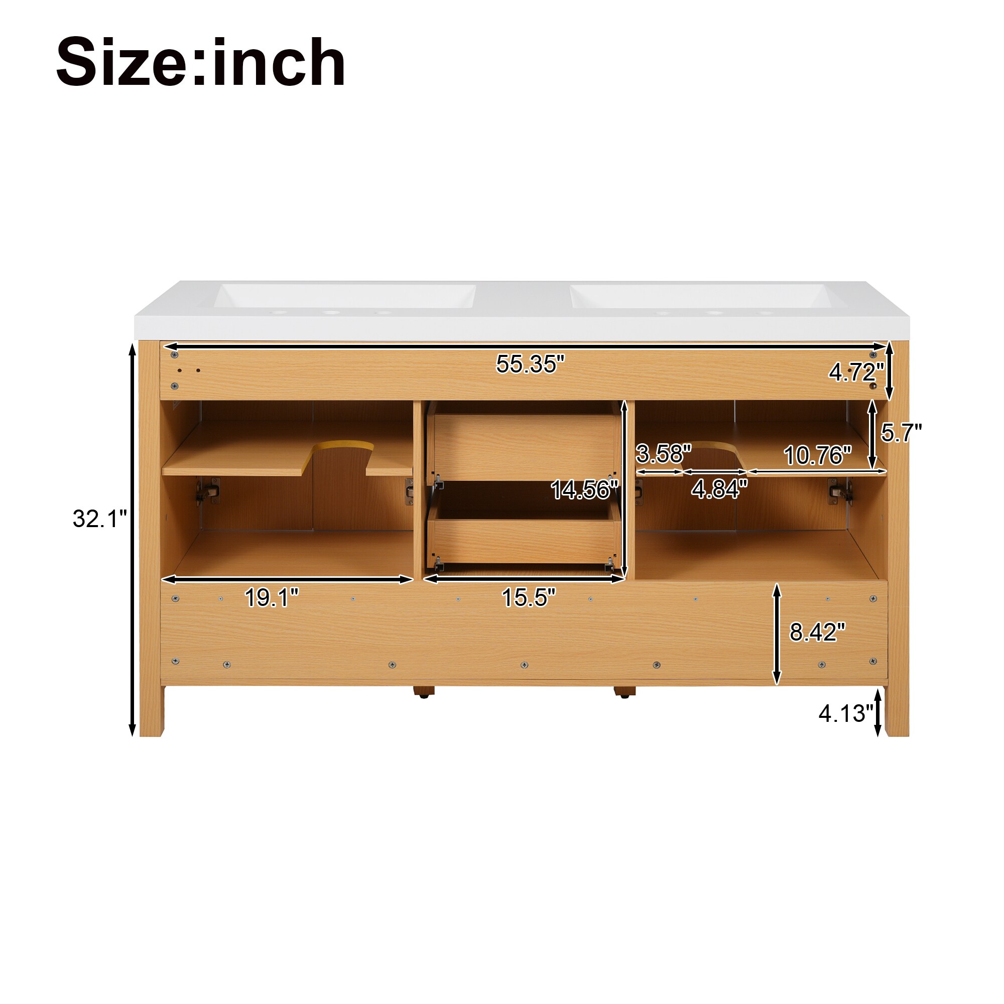 CASAINC CA-GLS00109 Bath-Vanity-Combo - View #6