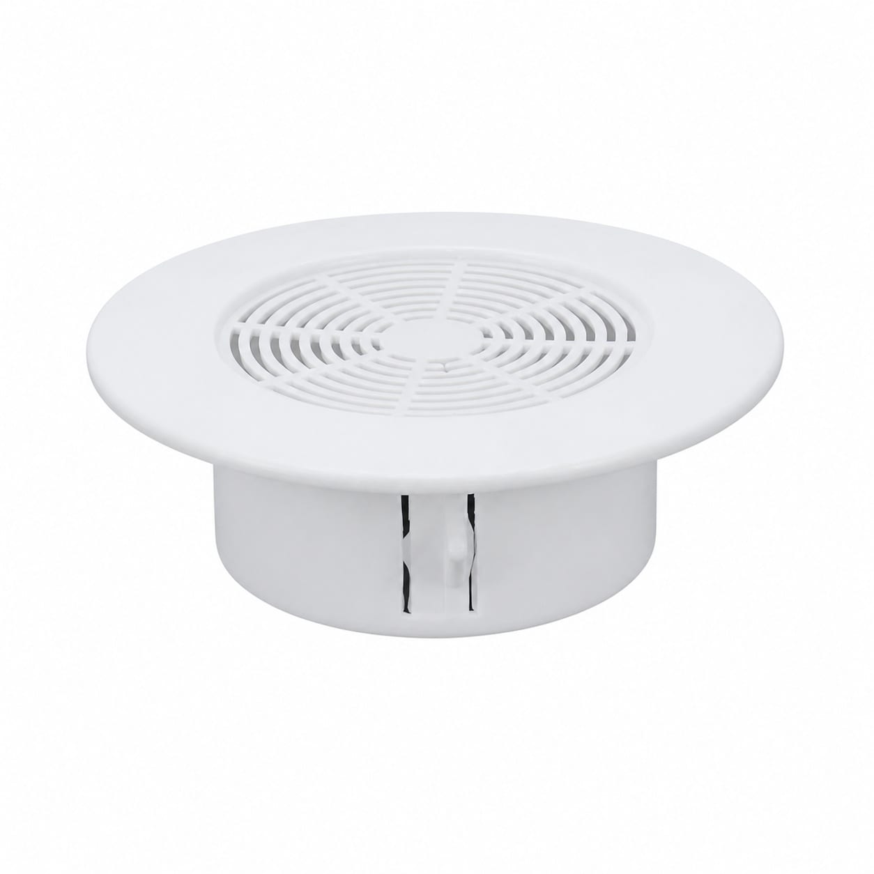 Aoibox  2 5 in Round White Ventilation Grille Cover for Soffit and Wall HVAC Applications 4 Pack 3 74 in Outer
