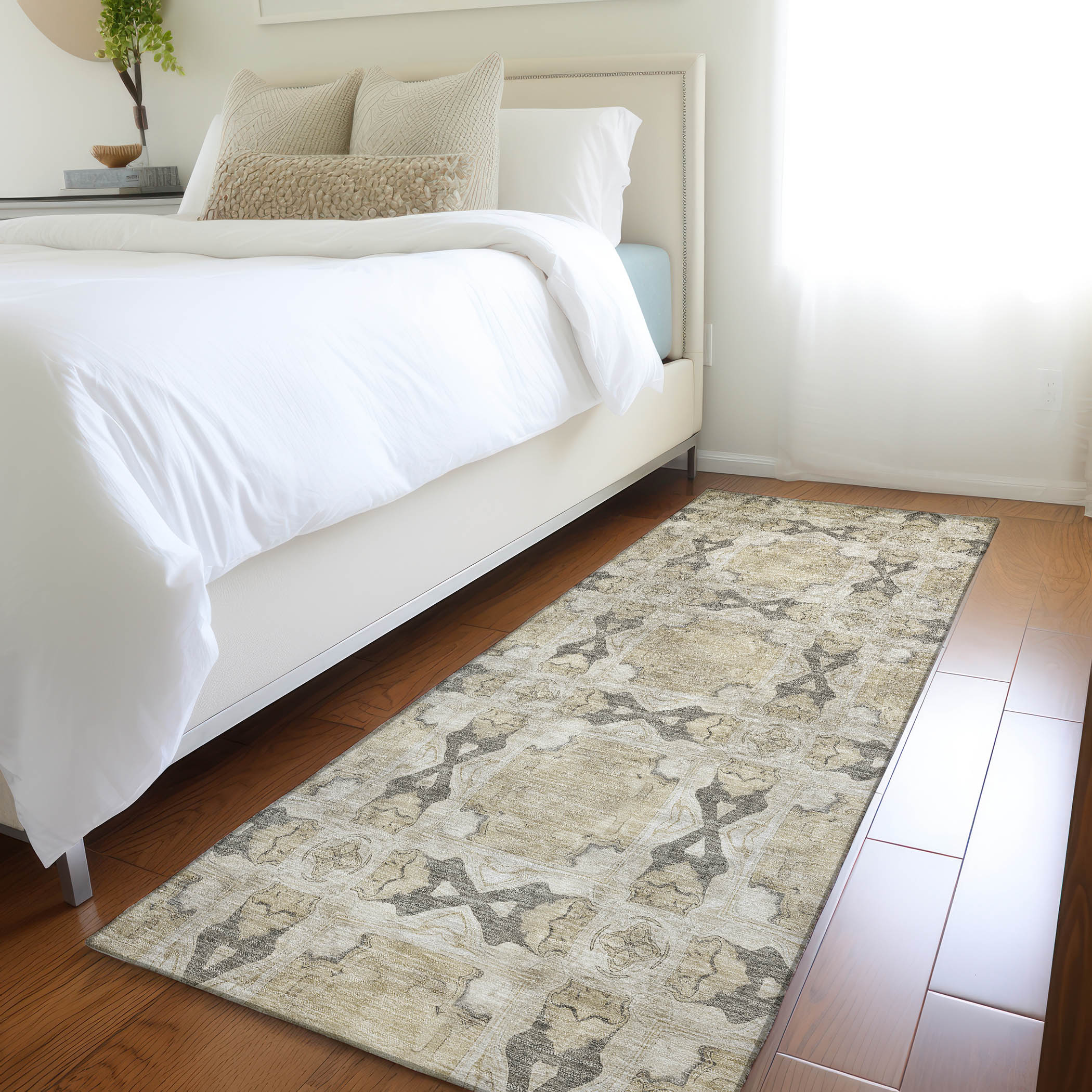 Addison Rugs ACN564BG2X8 Chantille ACN564BG 2 x 7 (ft) Polyester Beige Rectangular Indoor/Outdoor Machine washable Area rug