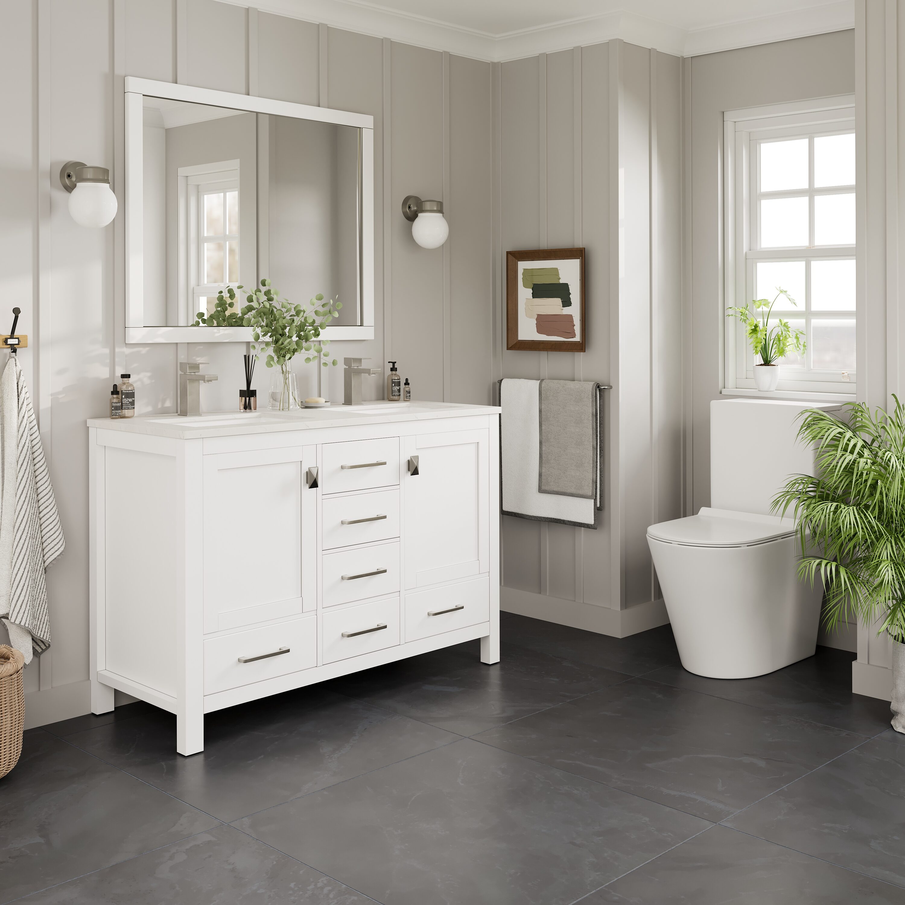 Eviva TVN414-54X18WH-DS Bath-Vanity-Combo - View #2