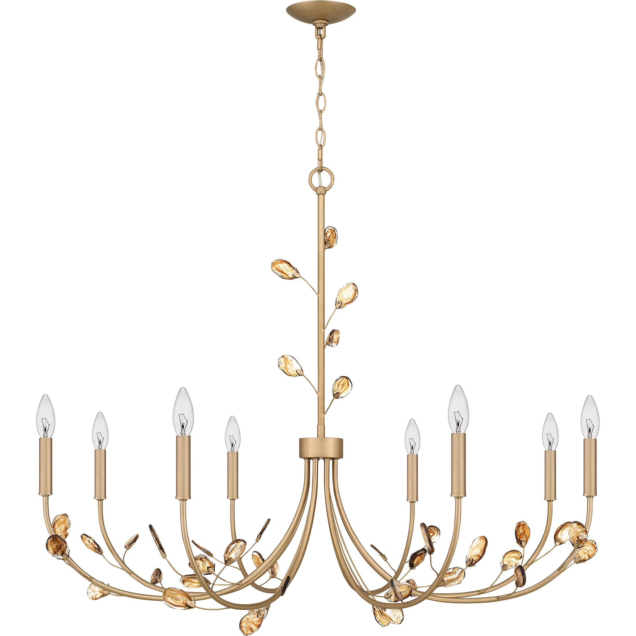 Heiress Bronze Gold 8-Light Candle Style Chandelier
