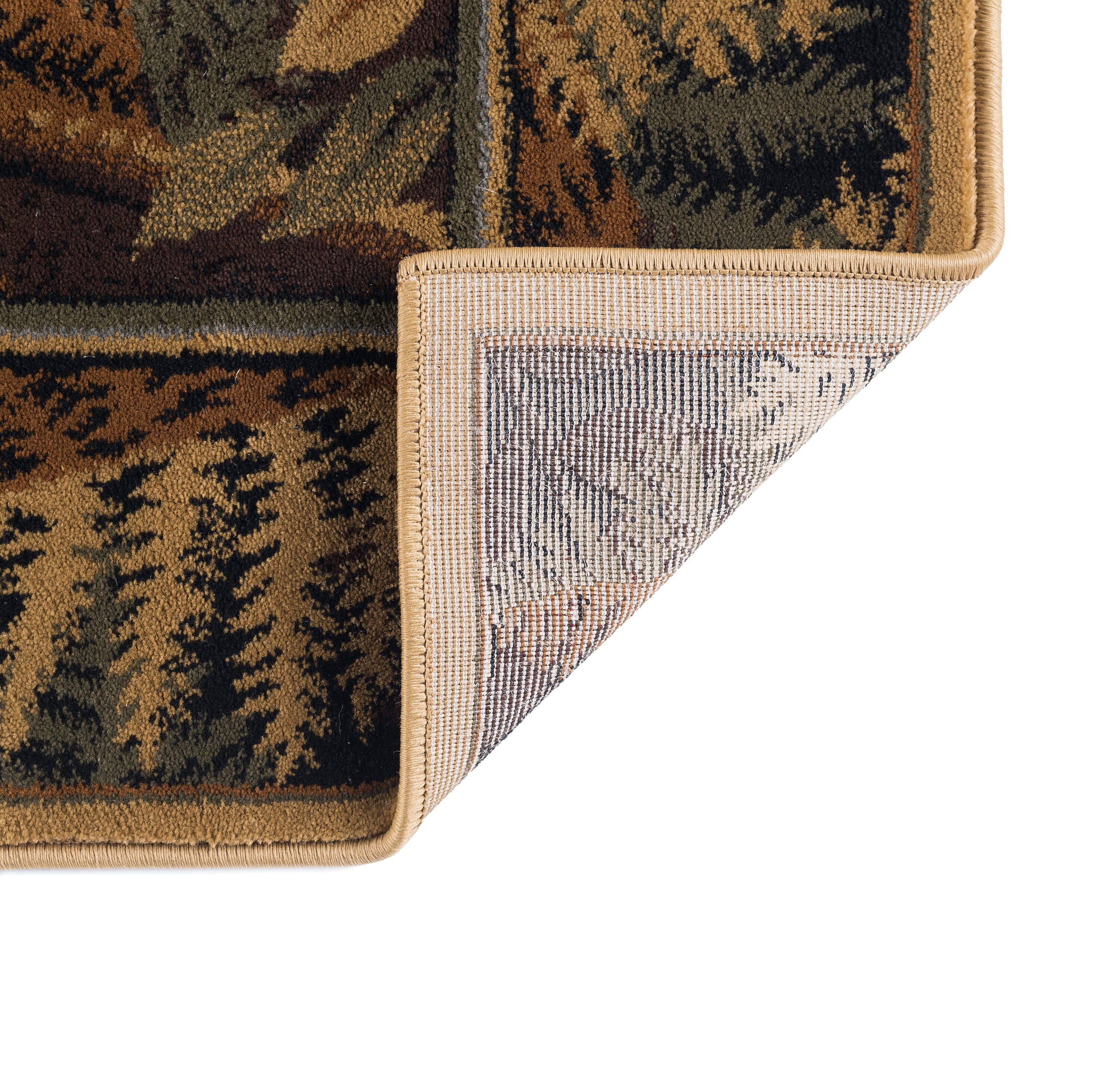 Nature's Haven Black Spot 2'x3' Synthetic Reversible Rug