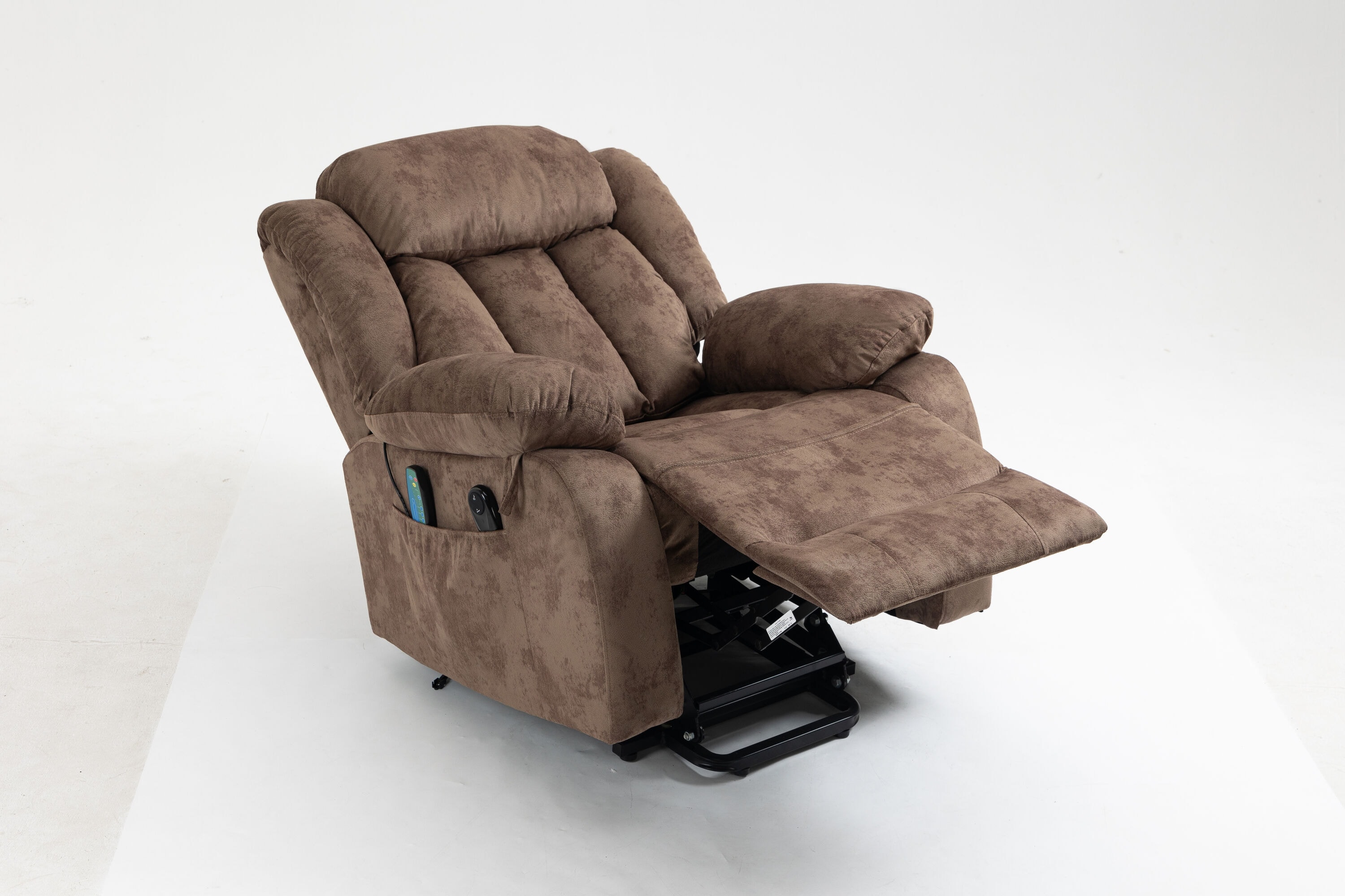 WELLFOR Power Lift Recliner Chair for Elderly Red Polyester Upholstered Tufted Powered Reclining Recliner with Lift Assistance | CAN-JR146