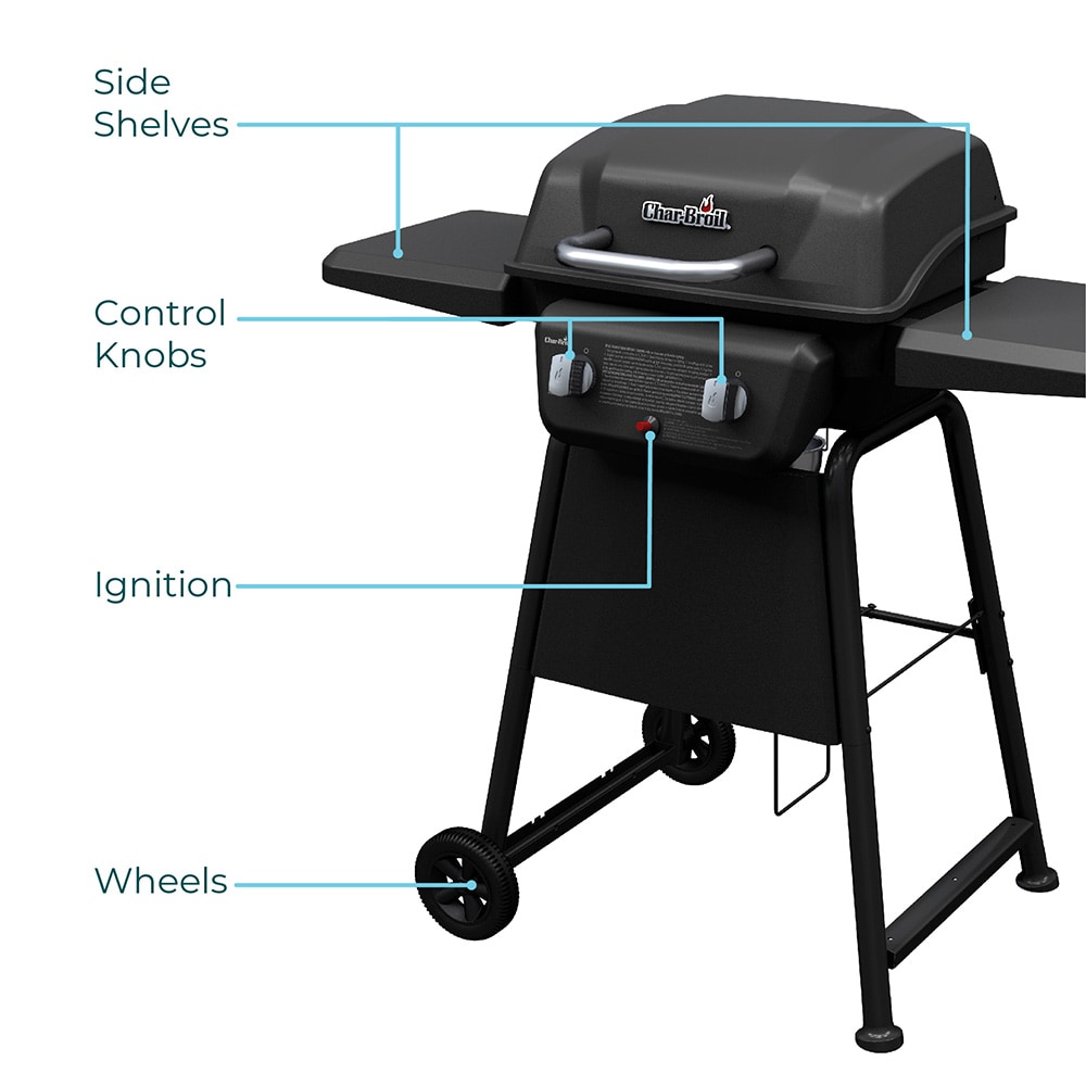 Char Broil Black 2 Burner Liquid Propane Gas Grill in the Gas