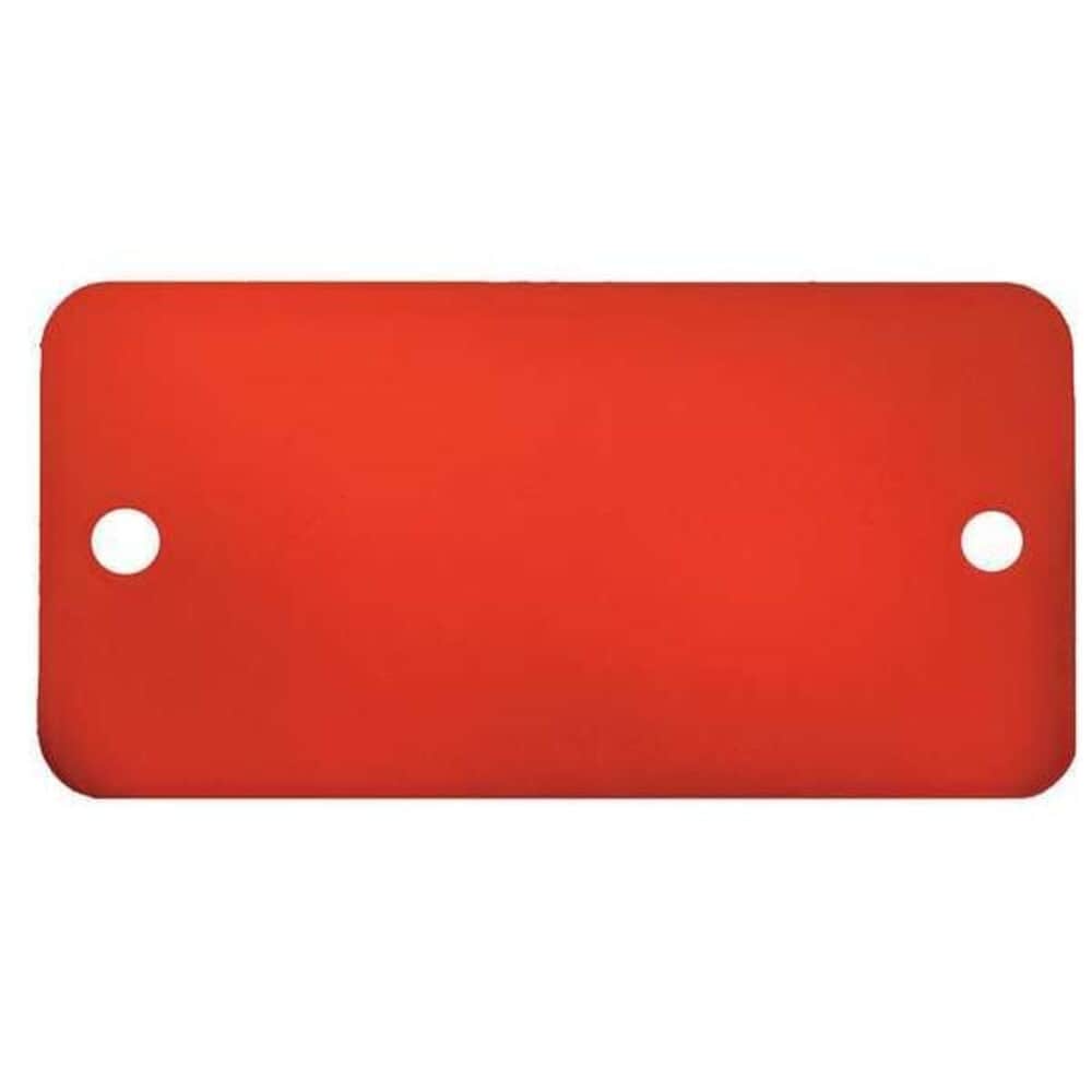 C.H. Hanson  Blank Tag Aluminum 2 in H x 4 in W Red Rectangle 5 PK 43048