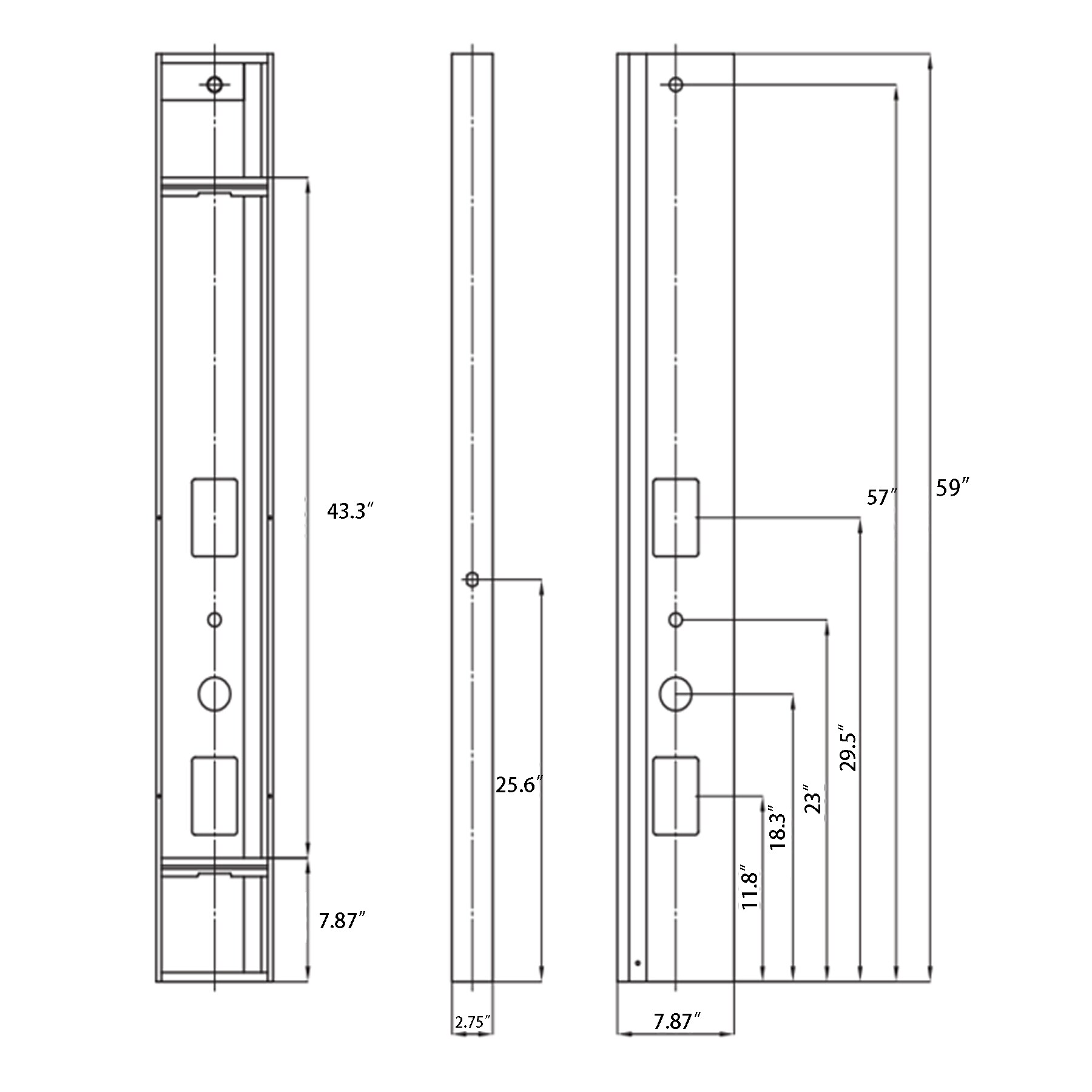 AKDY SP0140 Showerhead-Bar-Panels - View #7