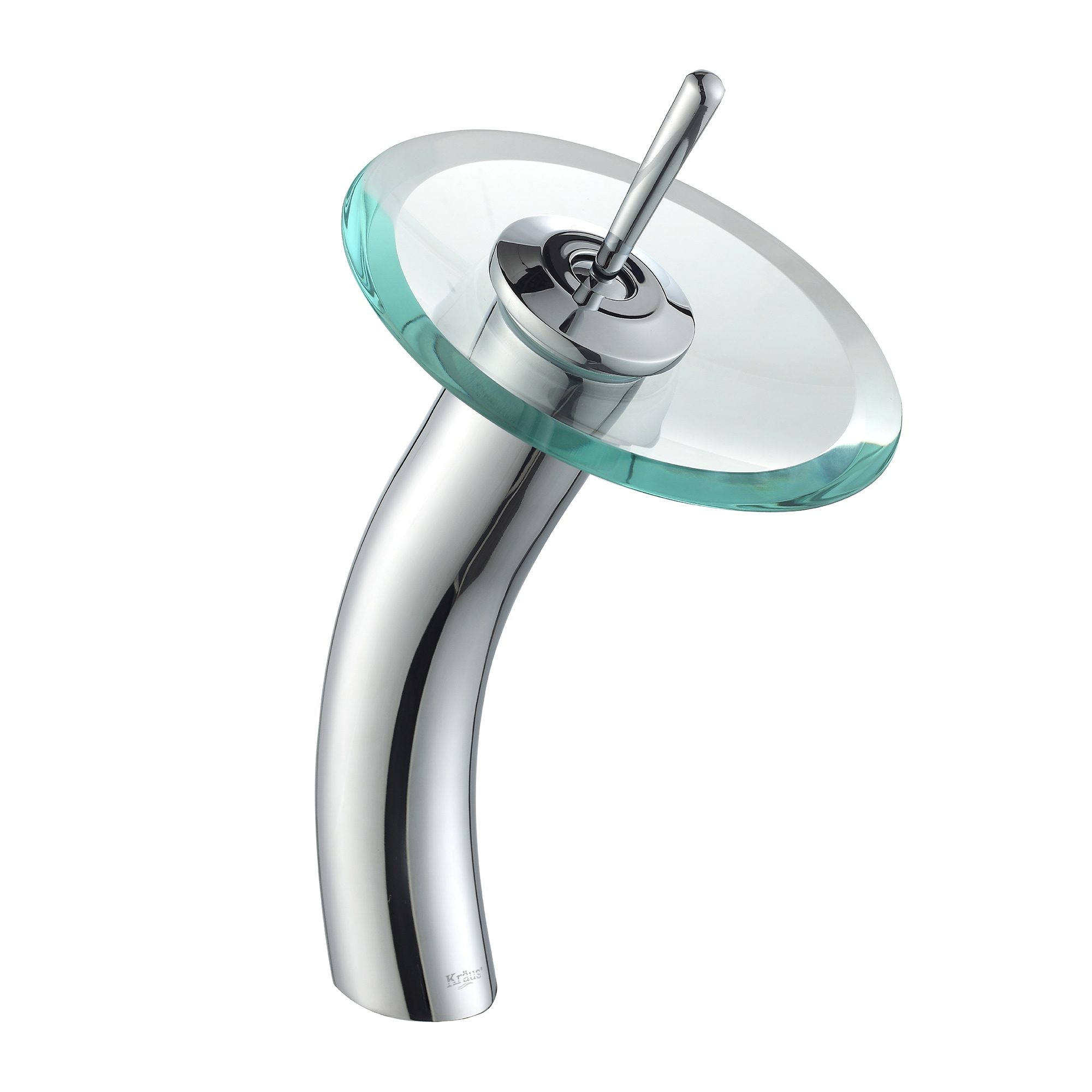 Kraus KGW-1700CH-CL Vessel Mixer Chrome Single hole 1-handle WaterSense Waterfall Commercial/Residential Handle Bathroom Sink Faucet