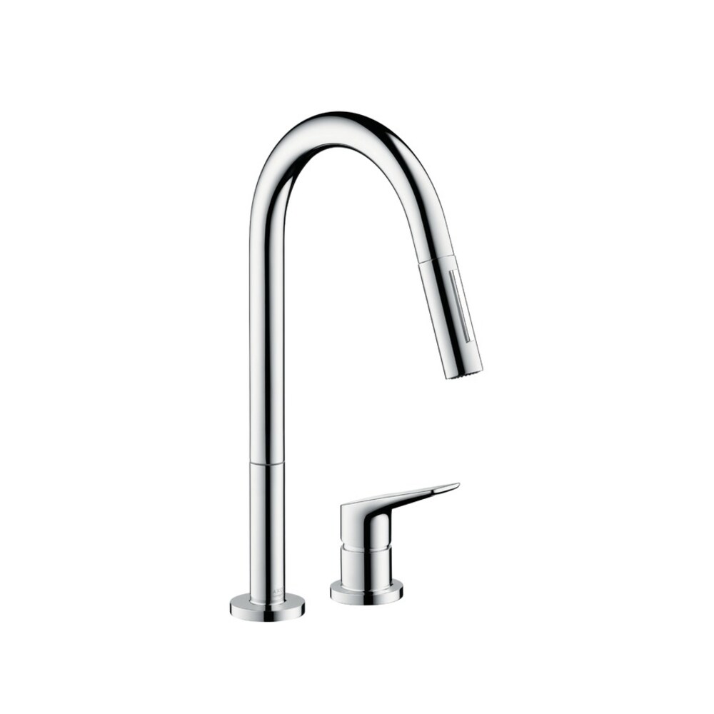 Hansgrohe 34822001 Citterio Chrome Single Handle Deck-mount Pull-down Kitchen Faucet with Sprayer