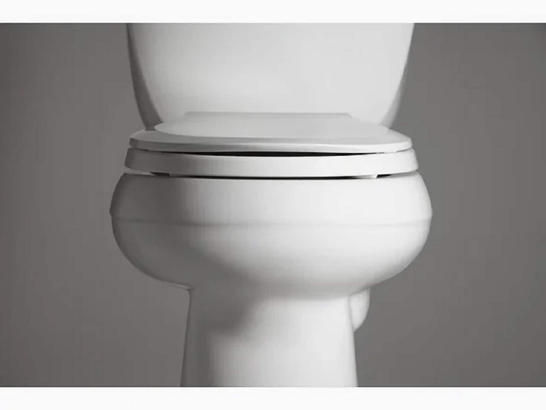 White Round-Front Toilet Seat with Quiet-Close Lid