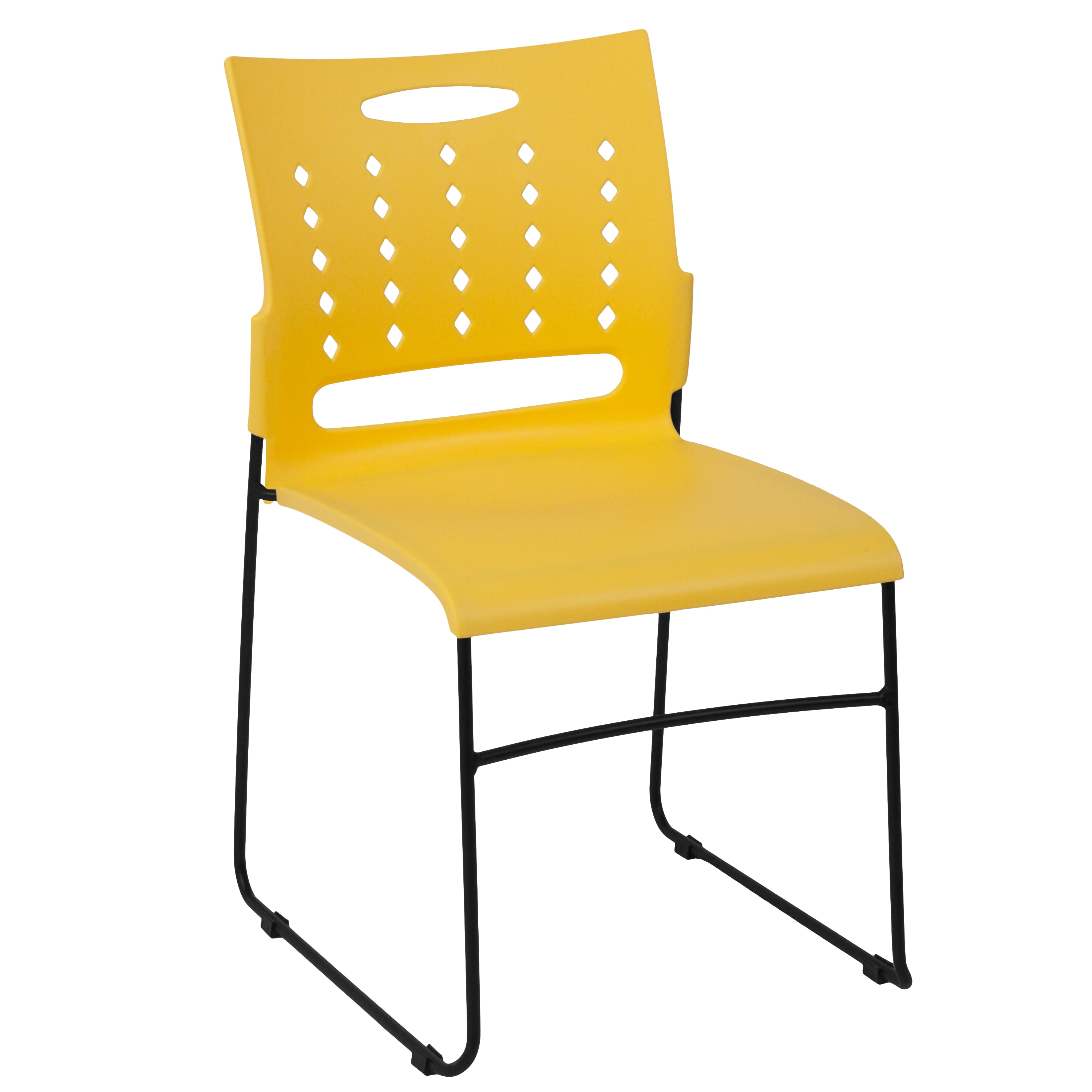 Flash Furniture 889142258162 Modern Yellow Plastic Accent Chair