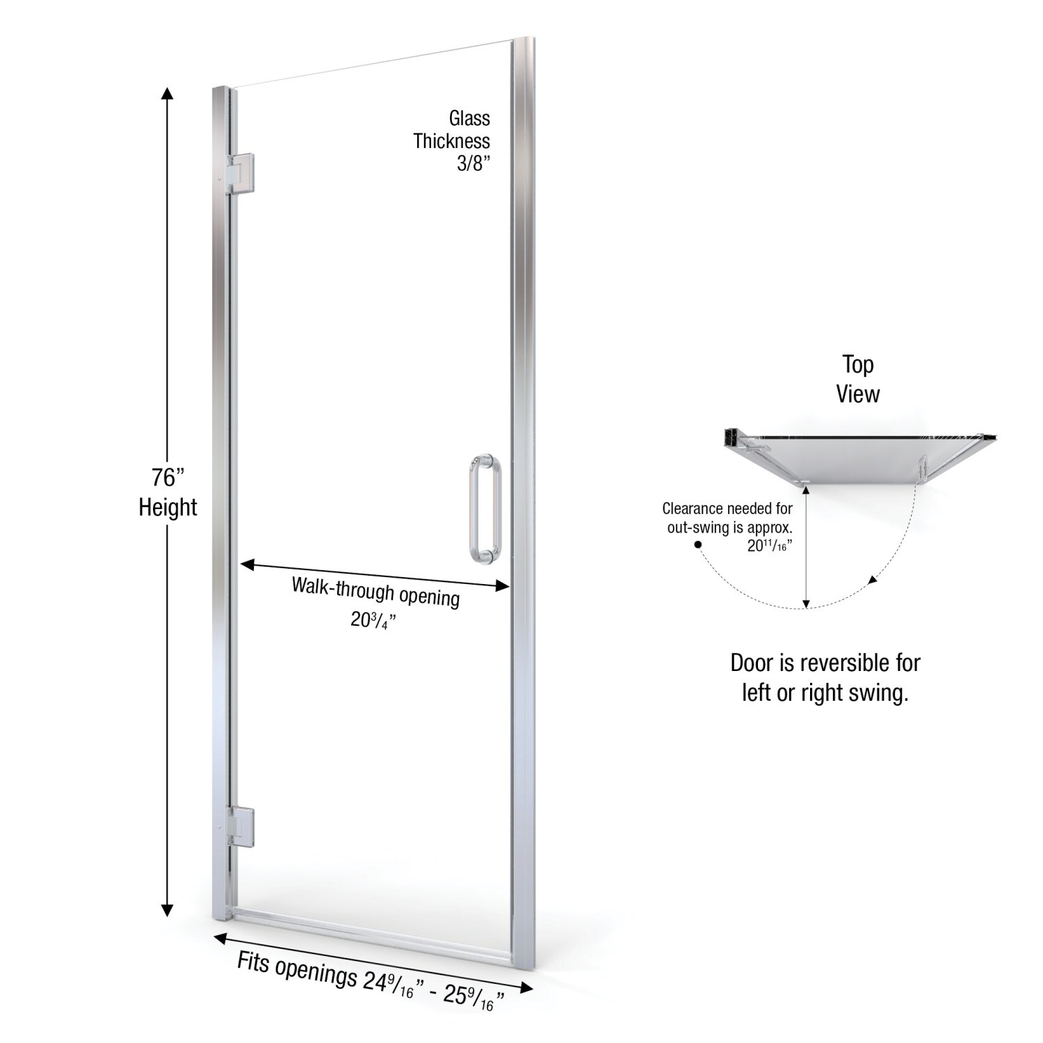 Basco COPA00A2576XPSV Shower-Doors - View #4