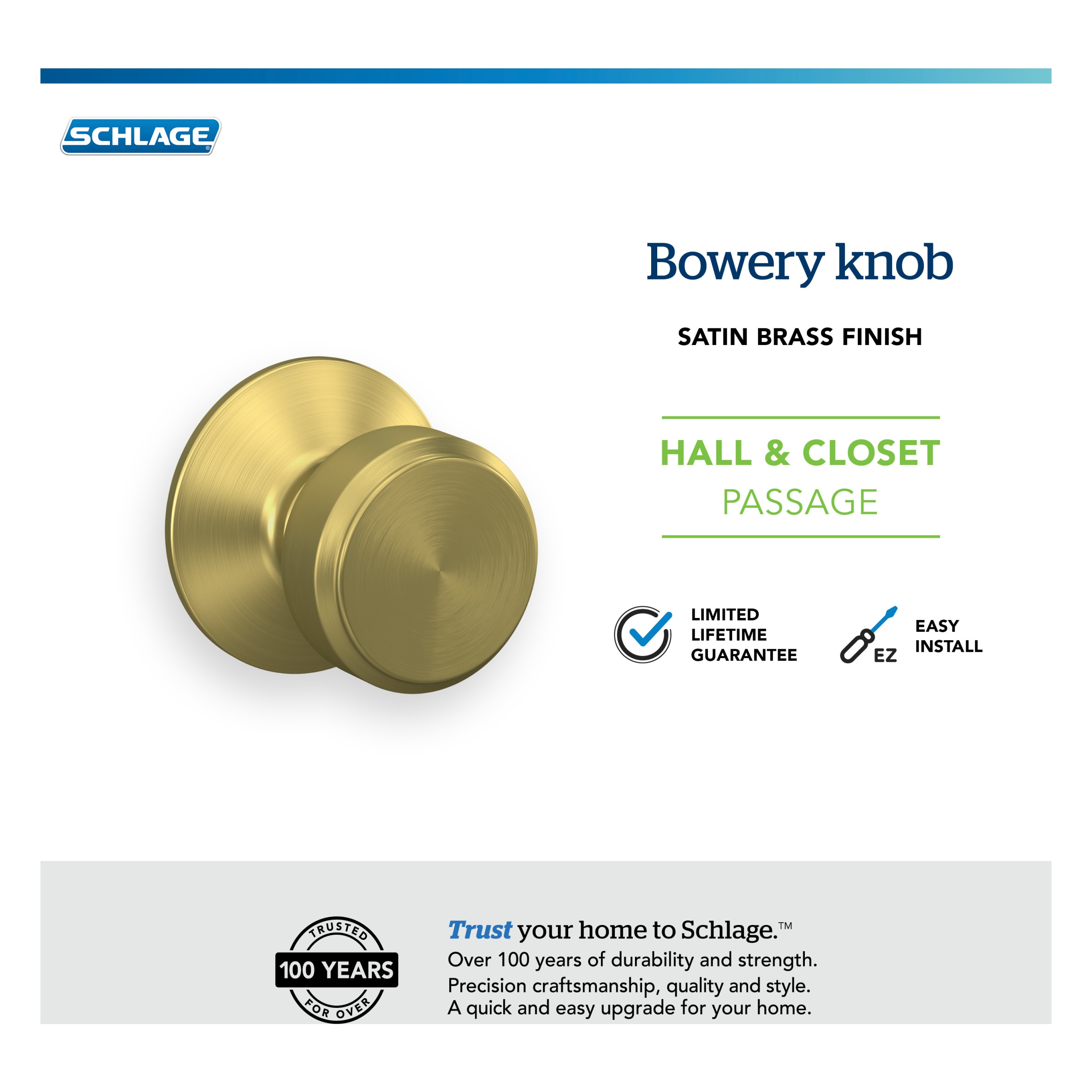 Schlage F10 BWE 608 Door-Knobs - View #6
