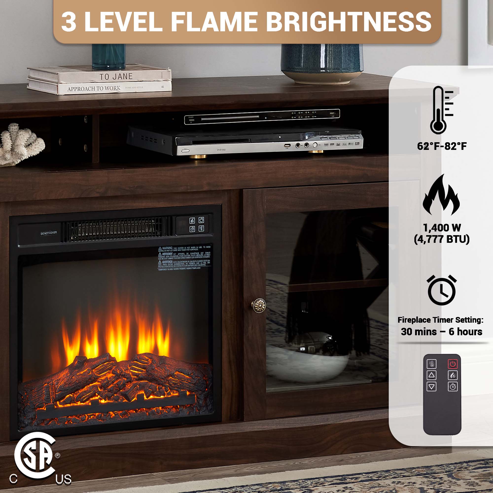 Fun Orange FUN10FP07 Electric-Fireplaces - View #4