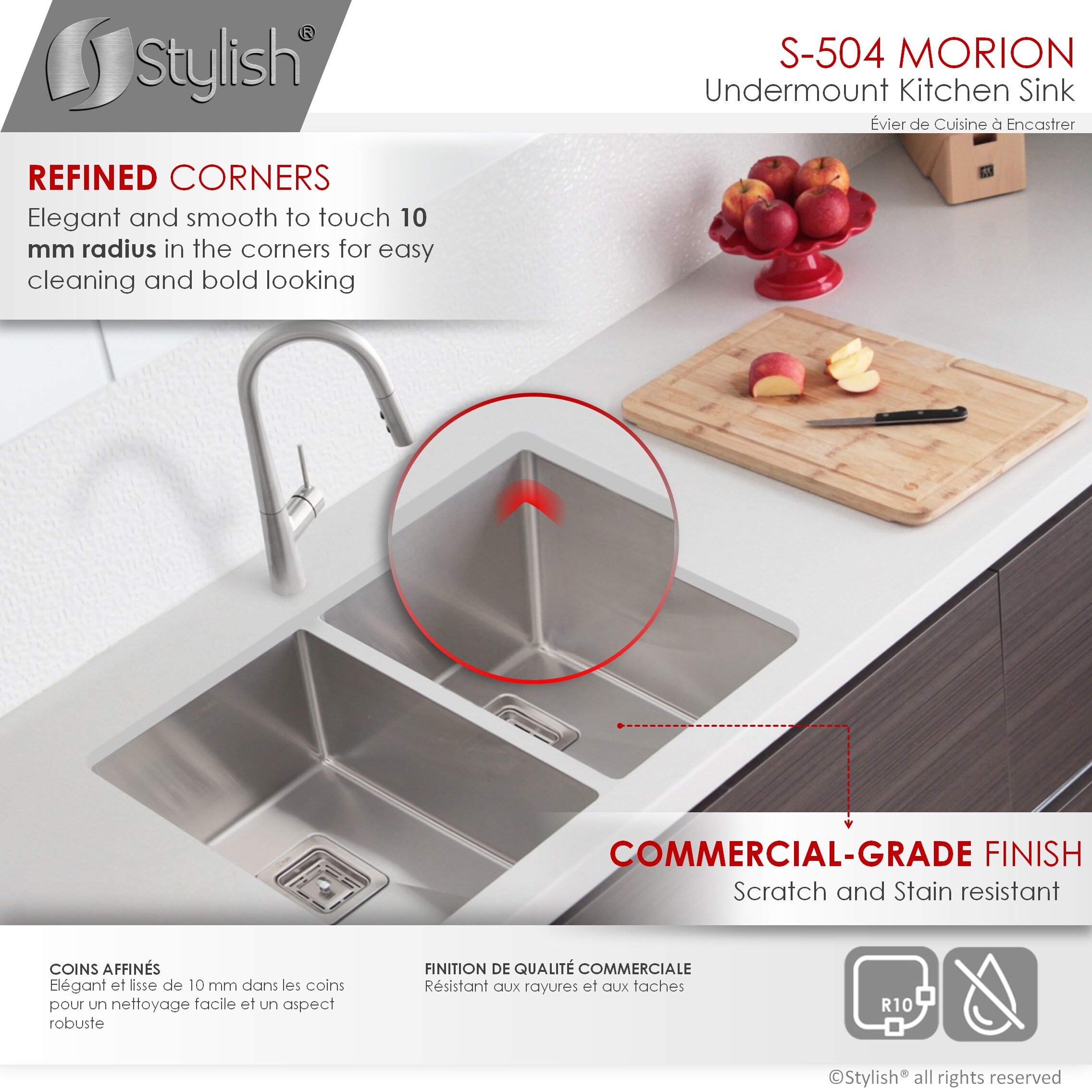 Stylish S-504XG1 Kitchen-Sinks - View #8
