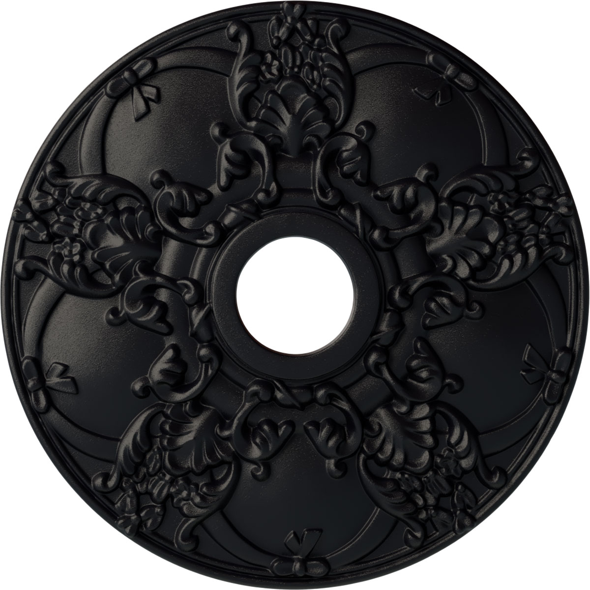 Ekena Millwork CM18NOSGS Norwich 18-in W x 18-in L Painted Steel Gray Polyurethane Whole Ceiling Medallion