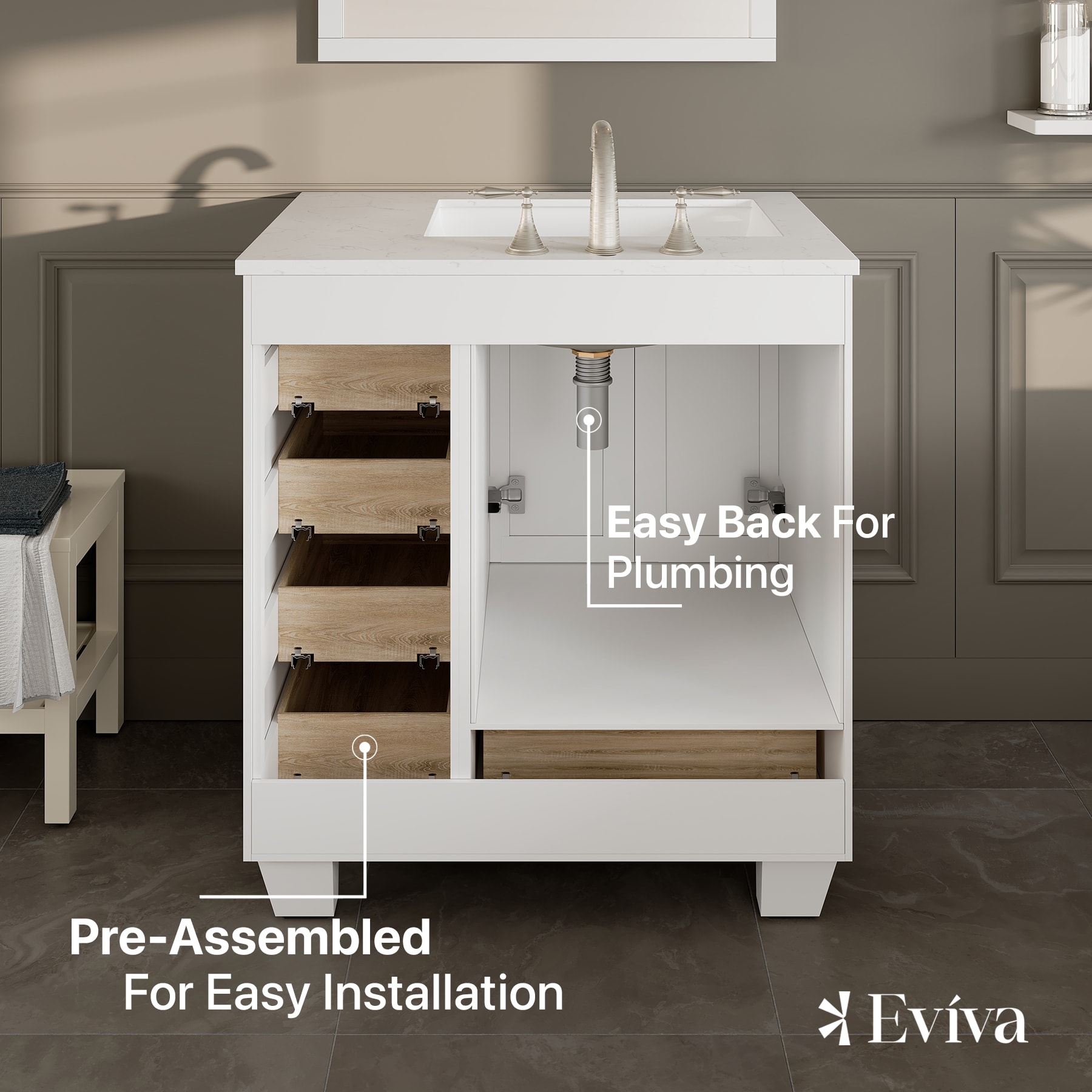 Eviva EVVN69-30WH-Q Bath-Vanity-Combo - View #6
