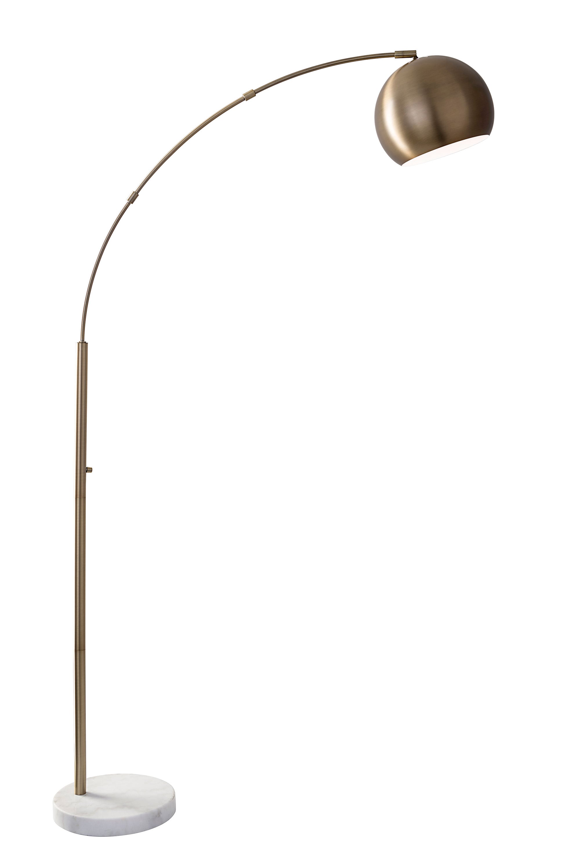 Adesso 5170-21 Astoria Arc Lamp 78-in Antique Brass Arc Floor Lamp with Metal Shade