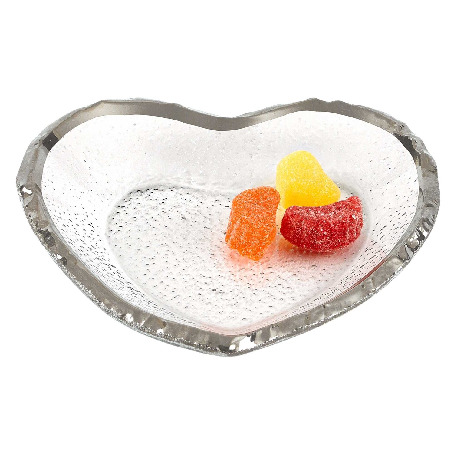 HomeRoots 4000376062 1-in x 7.5-in Silver Round Serving Tray