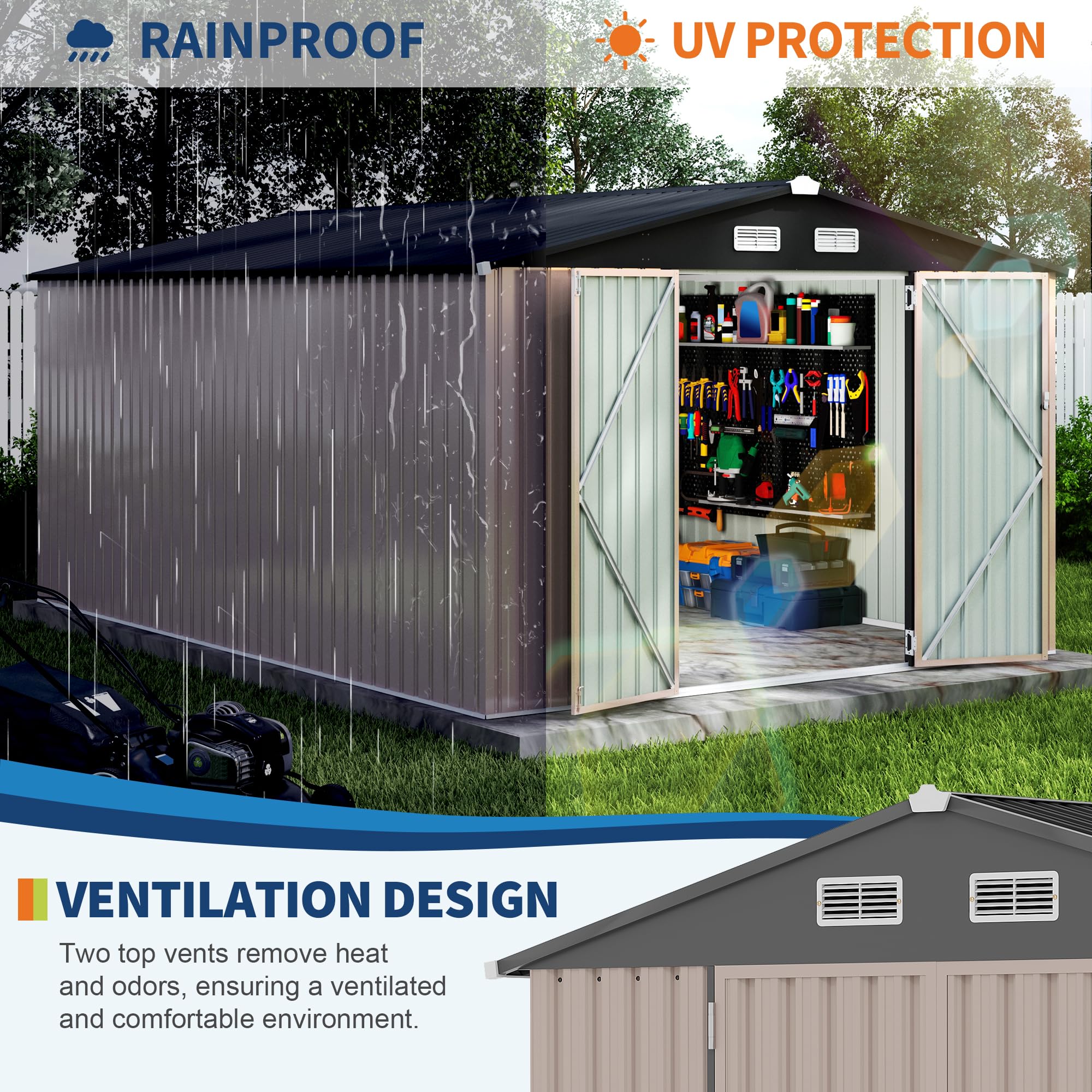 Garvee L127GLZLN635 Metal-Storage-Buildings-Sheds - View #6