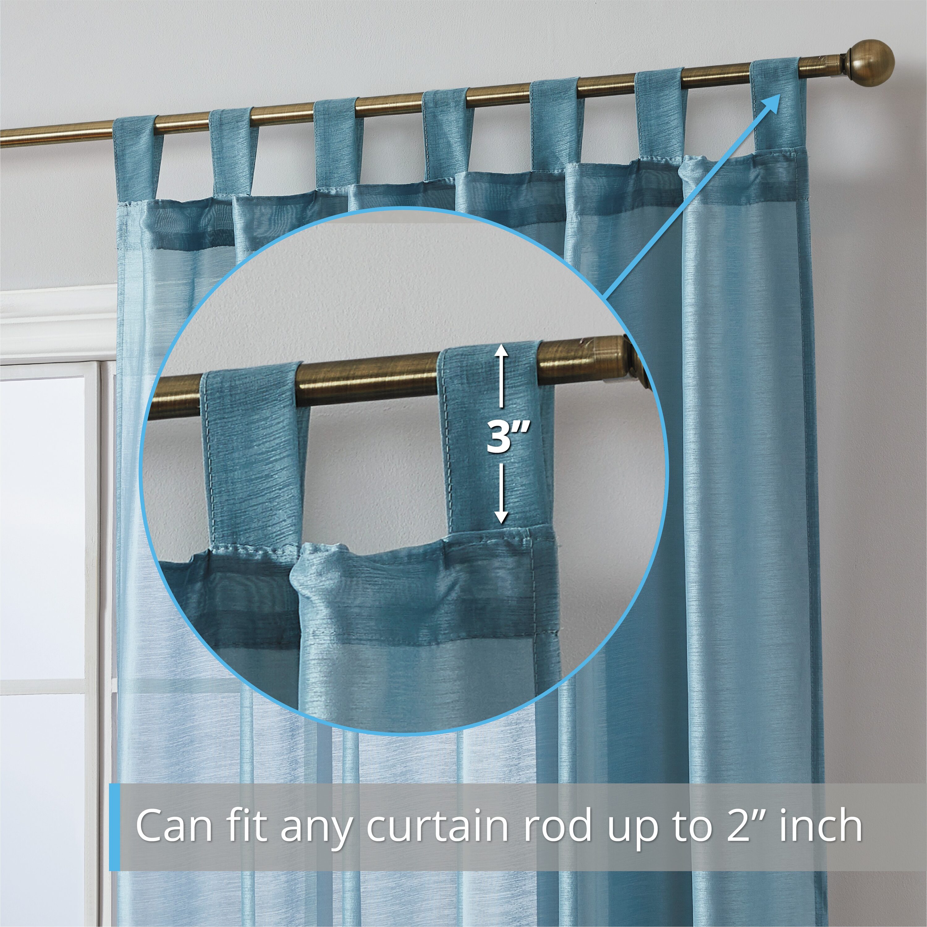 HLC.me ADISN-TBTP-72-DUSTY curtains - View #2