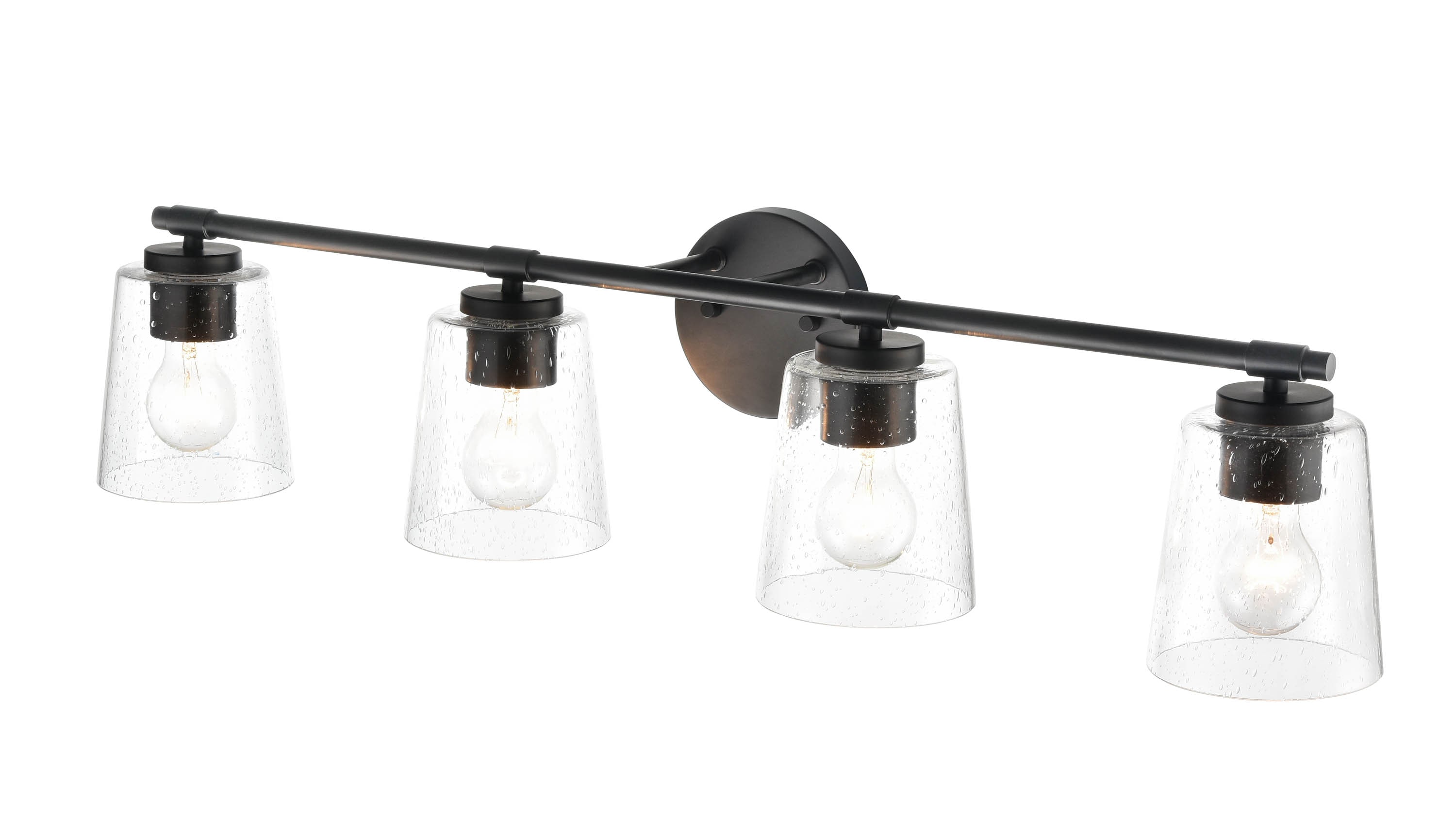 Millennium Lighting Vanity Lights 10.43-in 4-Light Matte Black ...