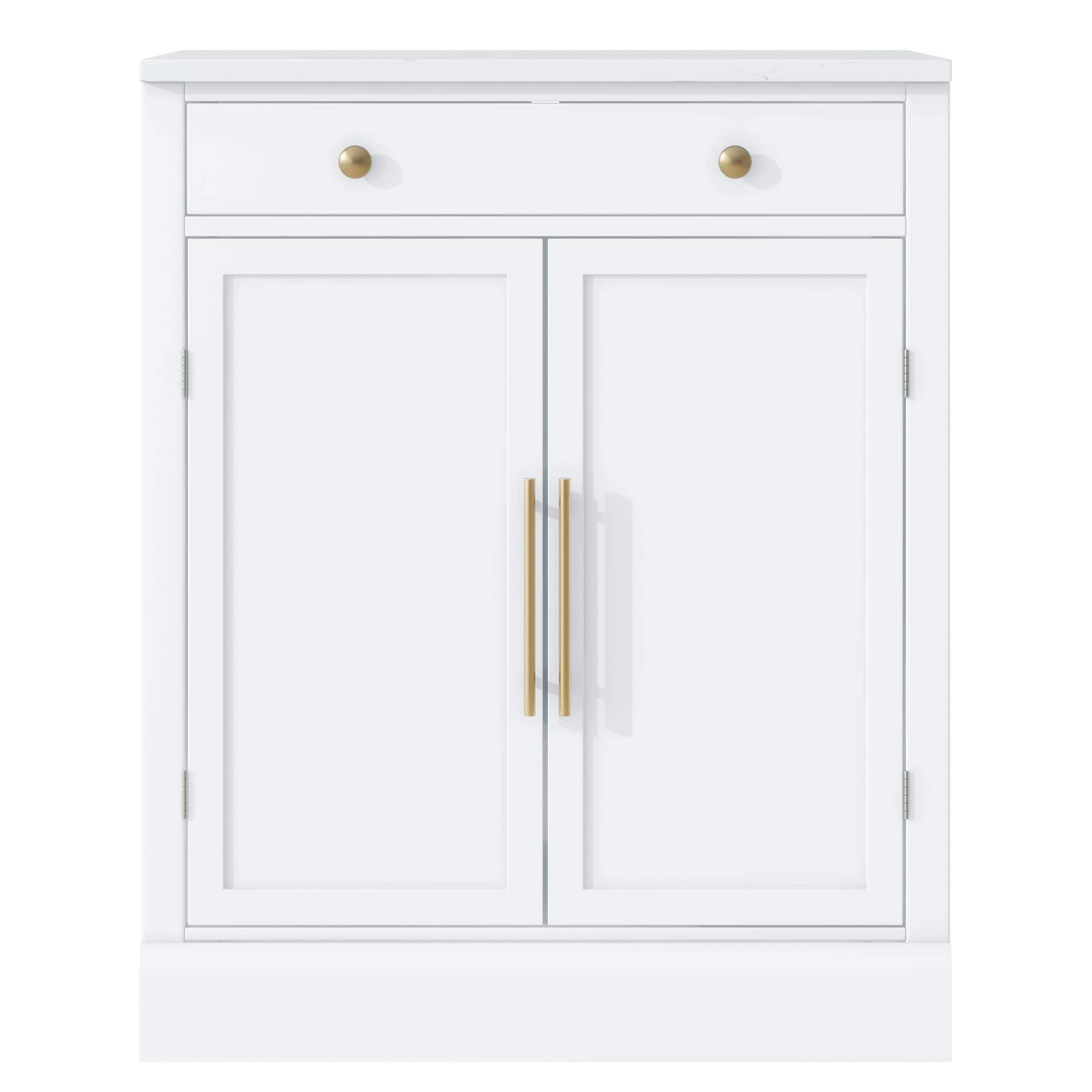 SINOFURN SYA010515WT Rustic SET OF 2 MDF White Pantry