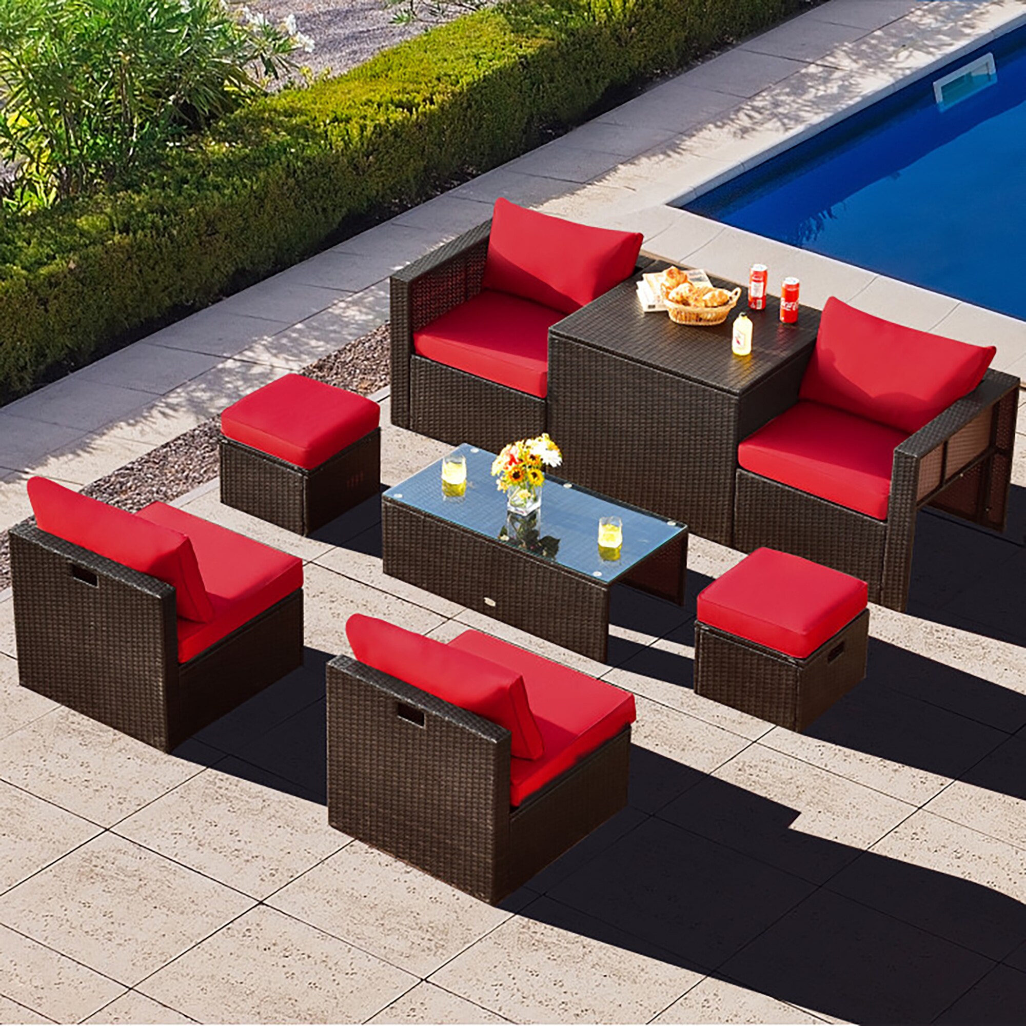 CASAINC CN-WFQ03-RD Patio-Conversation-Sets - View #3
