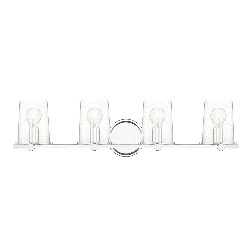 Designers Fountain 95804-CH Matteson 33.75-in 4-Light Satin Platinum Modern/Contemporary Vanity Light
