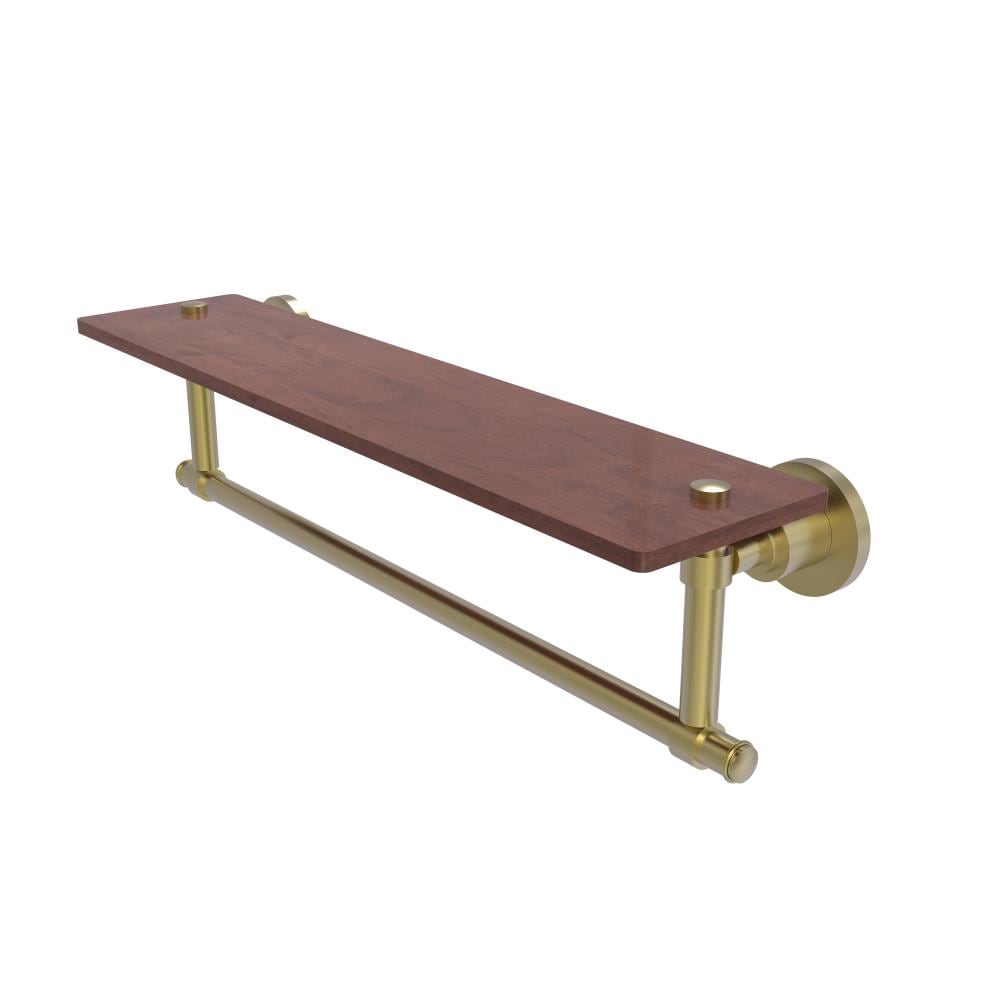 Allied Brass WS-1TB-22-IRW-SBR Washington Square Satin Brass Wall mount Bathroom Shelf ( 22-in x 4-in x 5-in )