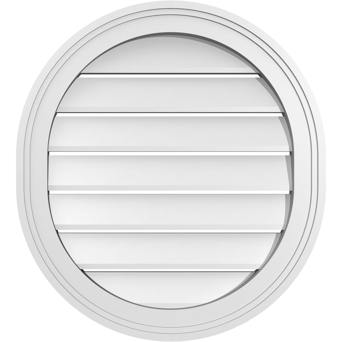 Ekena Millwork GVPVR20X2202SF 20-Inches x 22-Inches Off-white Oval PVC Gable Louver Vent
