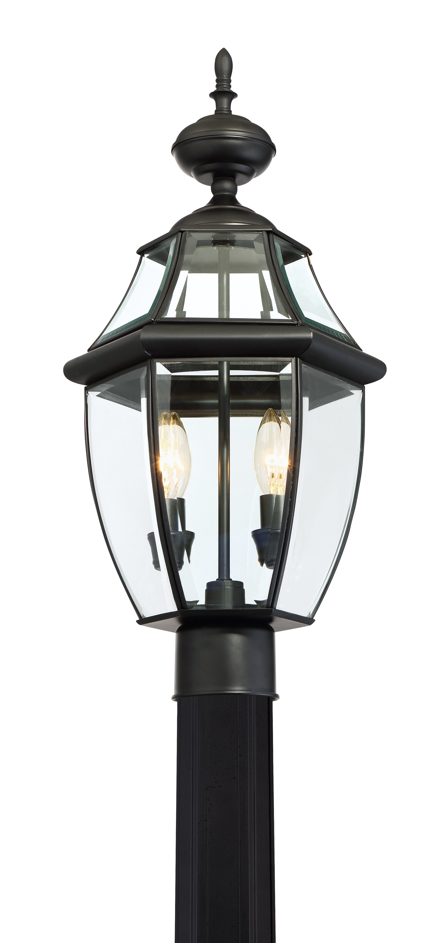 allen + roth Brayden 21.63-in Matte Black Traditional Outdoor Light Post  Lantern in the Post Light Parts department at